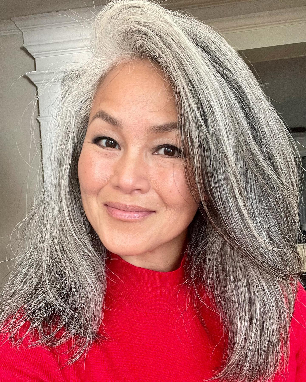 Lob Haircut with Blunt Ends