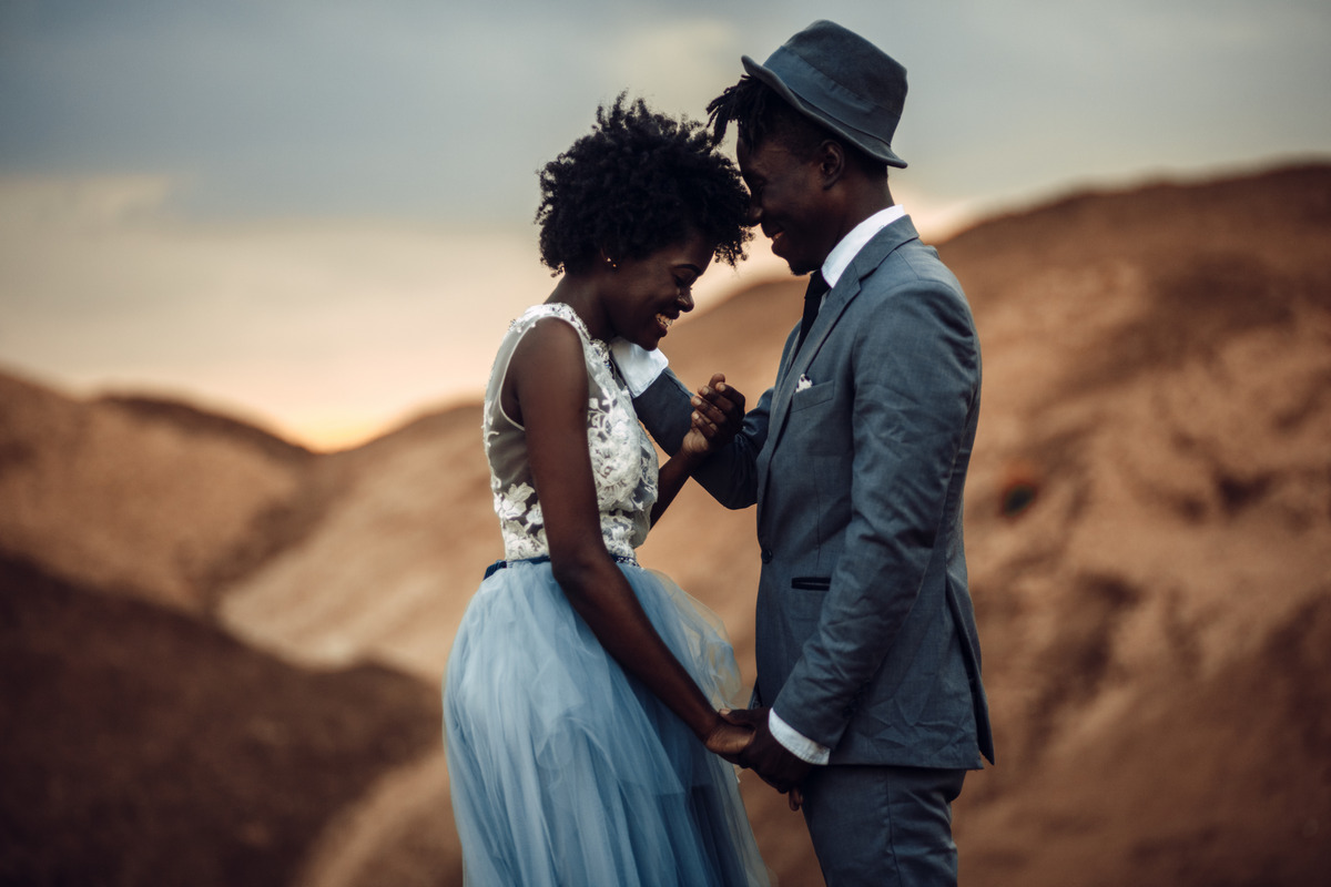 Mesh Dress And Men's Suit
