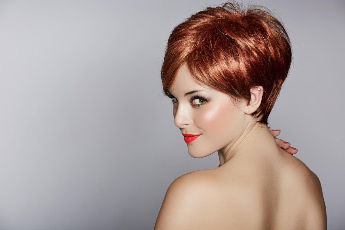 Pixie Crop Auburn Brown Hair