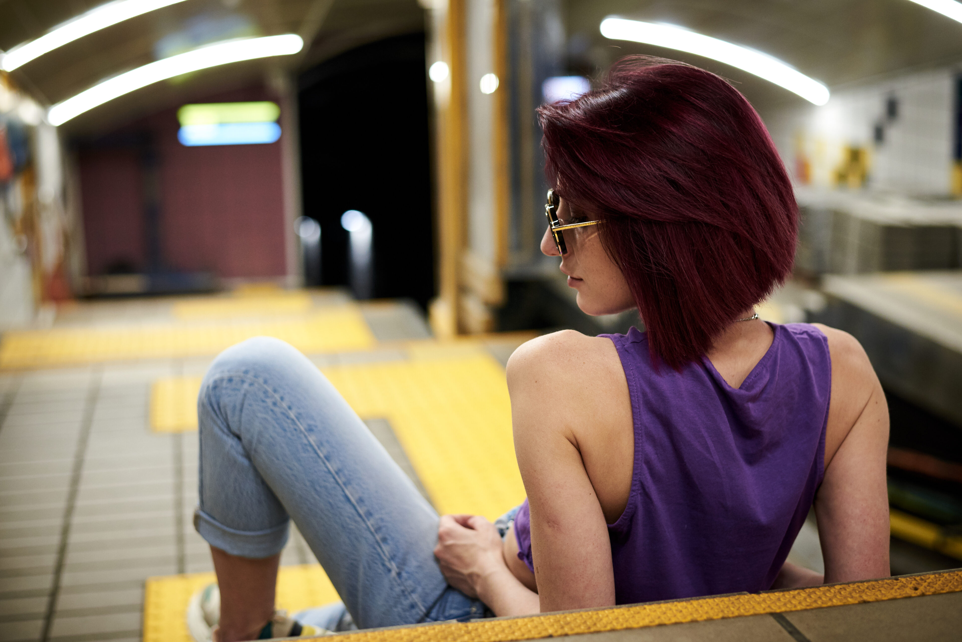 Short Burgundy Bob