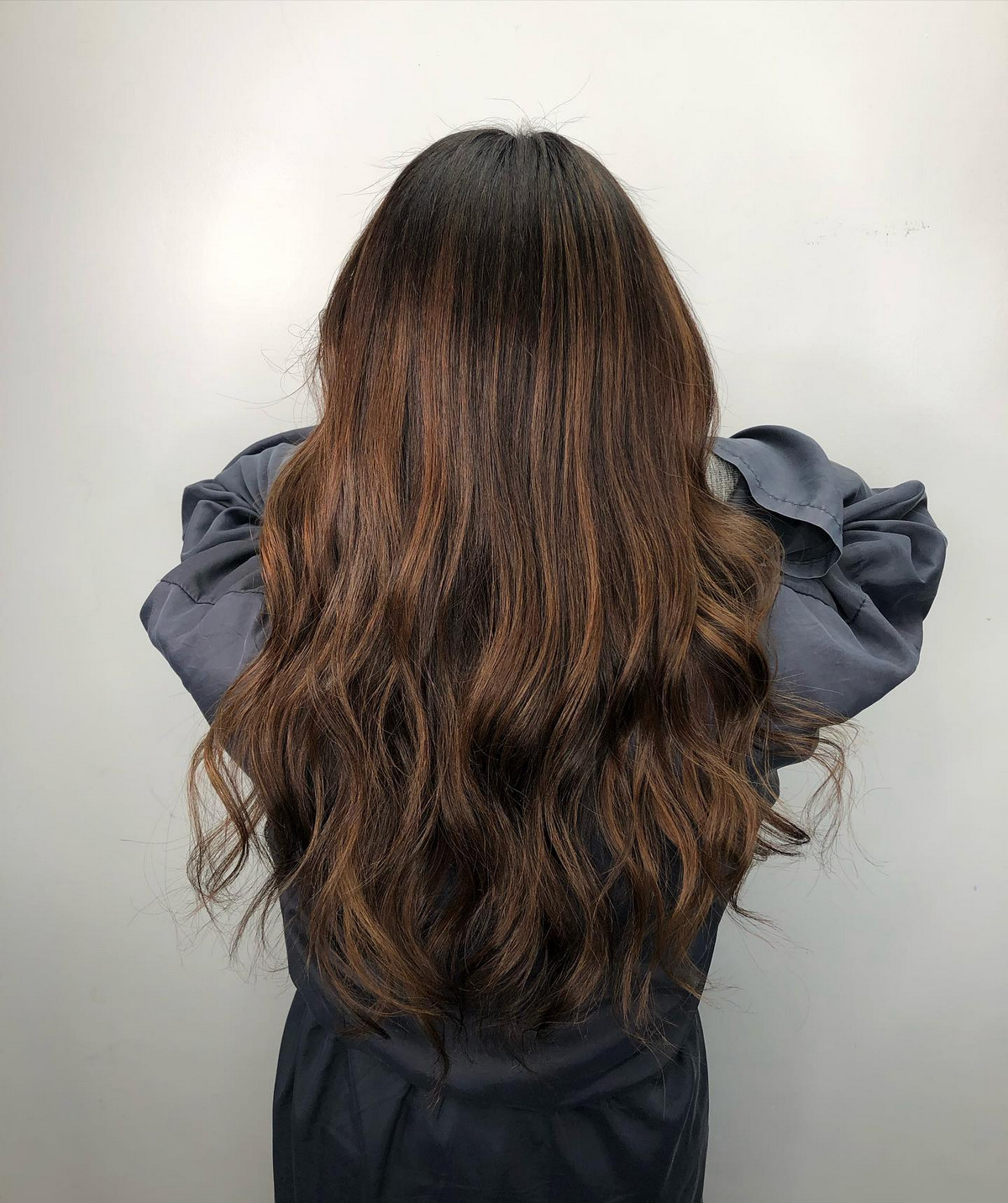 Dark Honey Brown Money Piece
