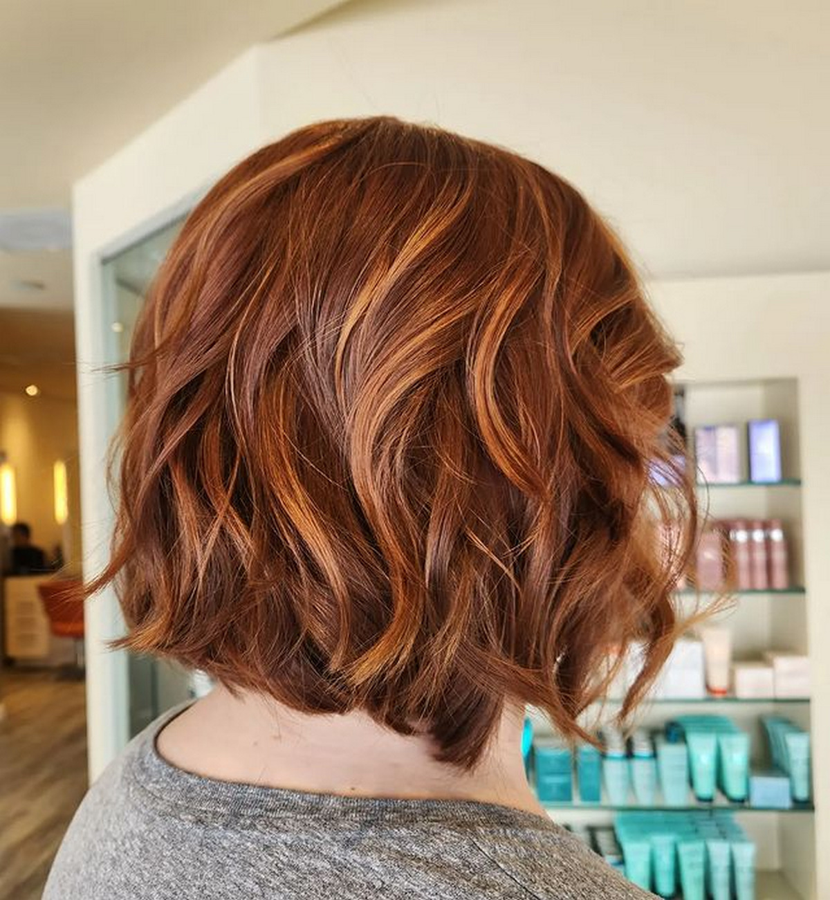 Bright Cinnamon Short Wave Hair