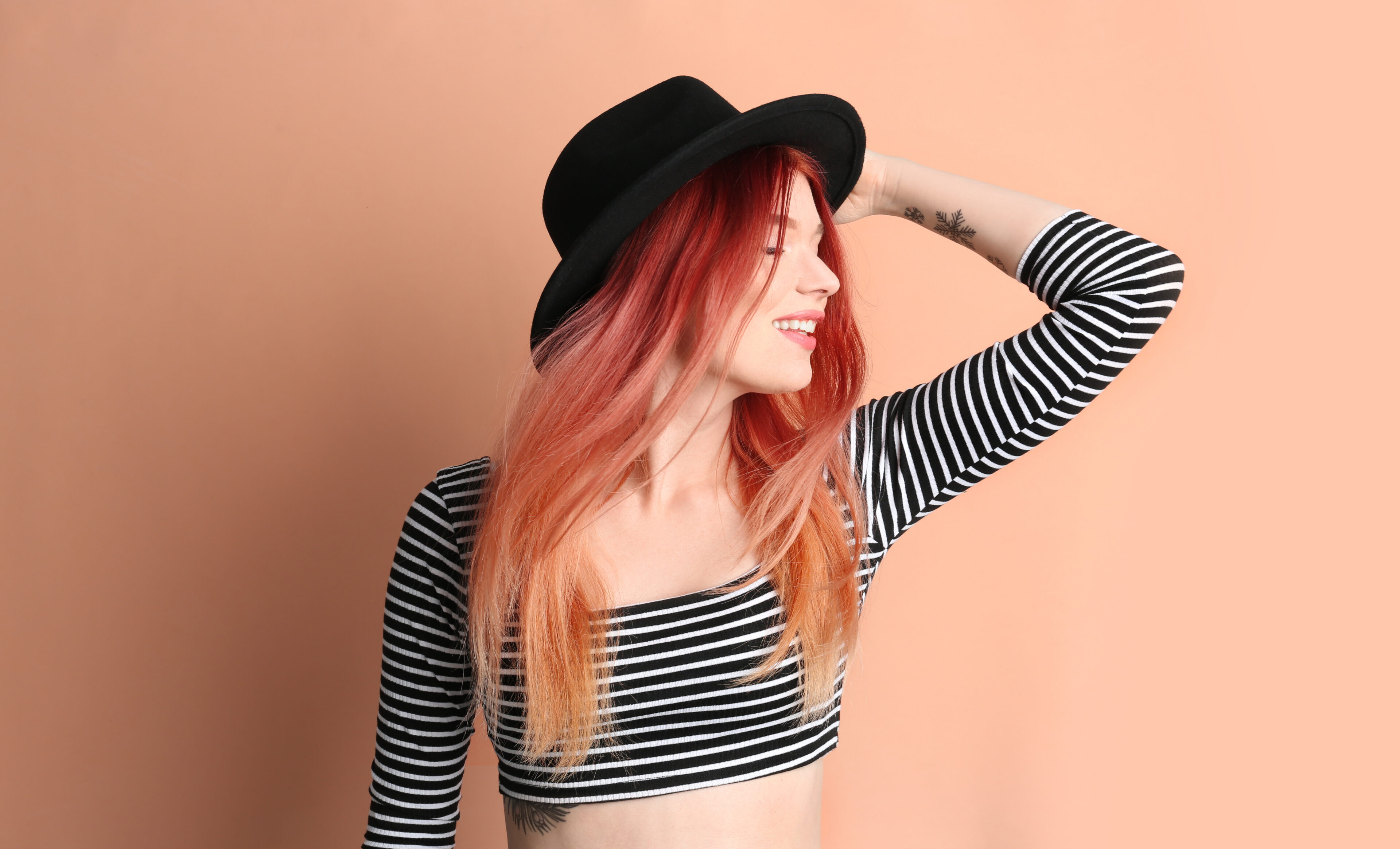 Rose Gold Ombre Hair