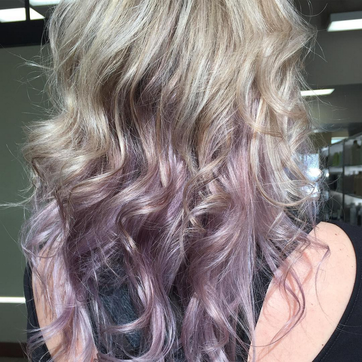 Blonde To Lilac Ombre Hair