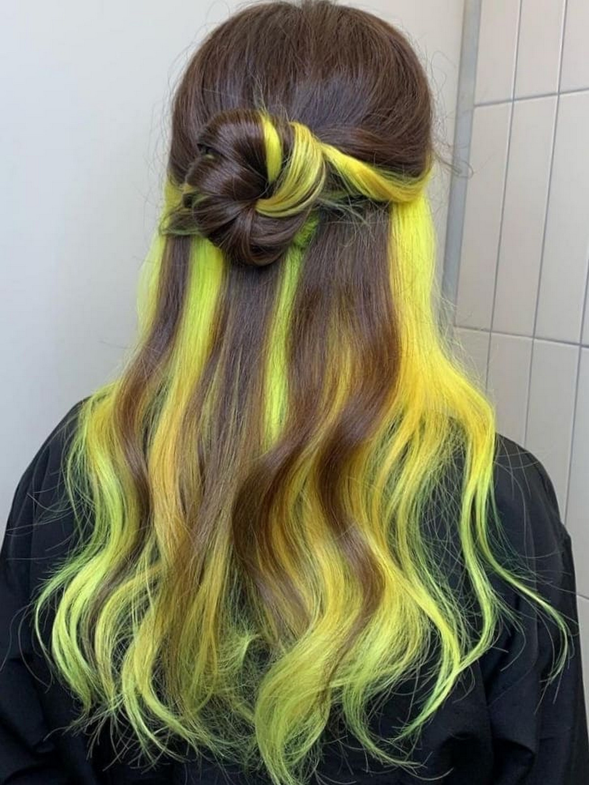 Brown and Neon Green