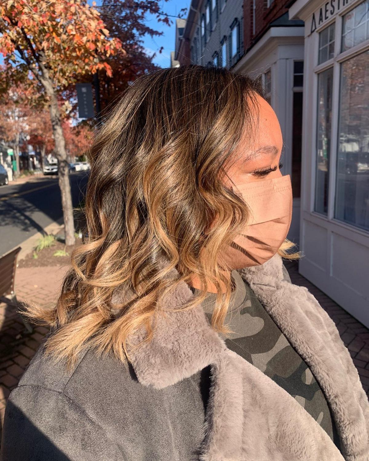 Mid-Length Dimensional Blonde