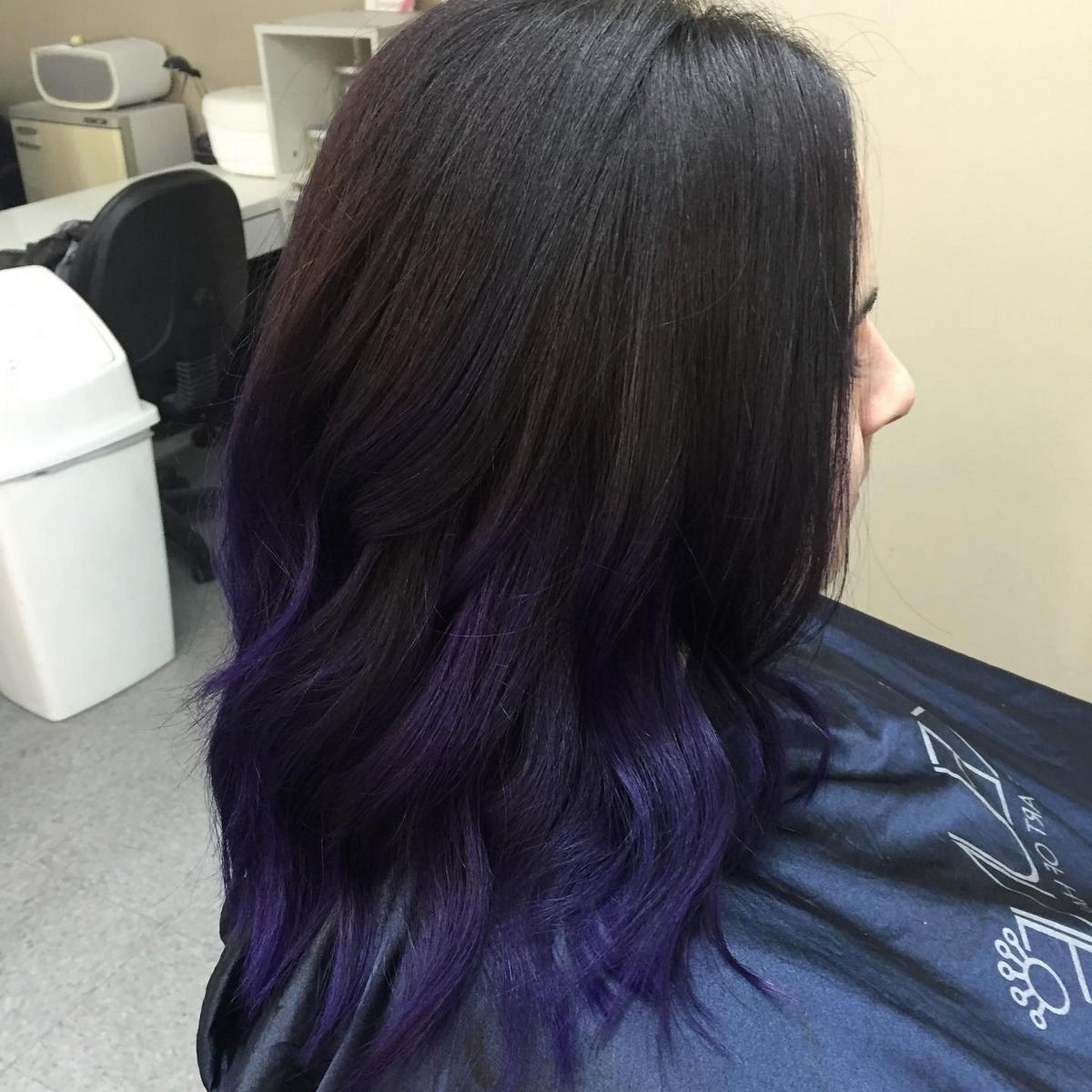 Black To Purple Ombre