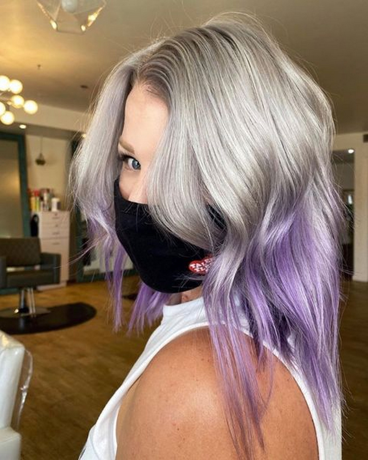 Platinum To Purple Ombre Hair