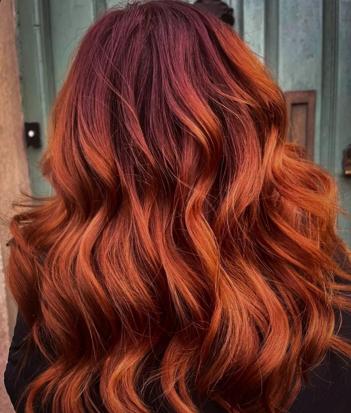 Warm Copper Ombre With Purple Copper 