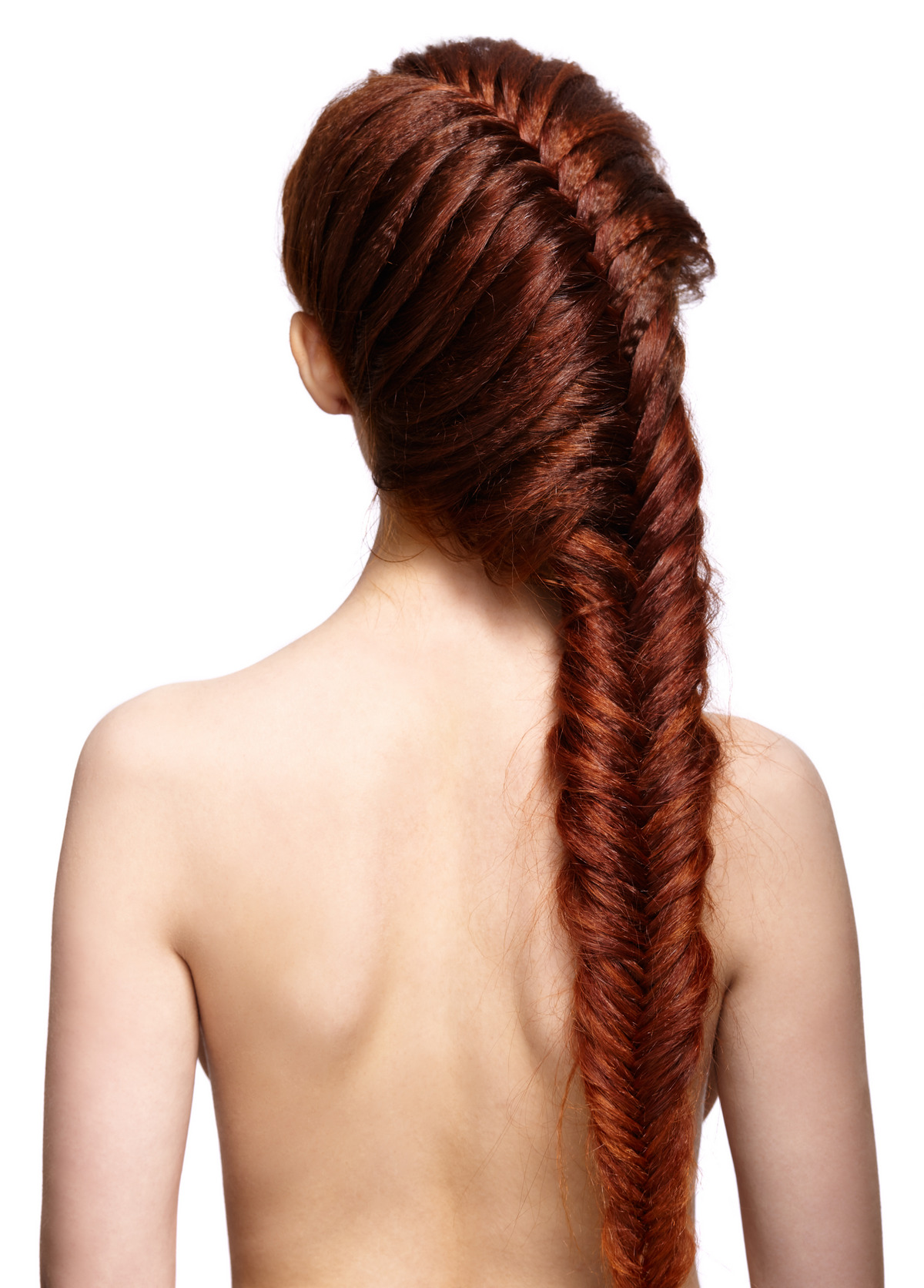 Auburn Brown Ginger Braid Fishtail Hair