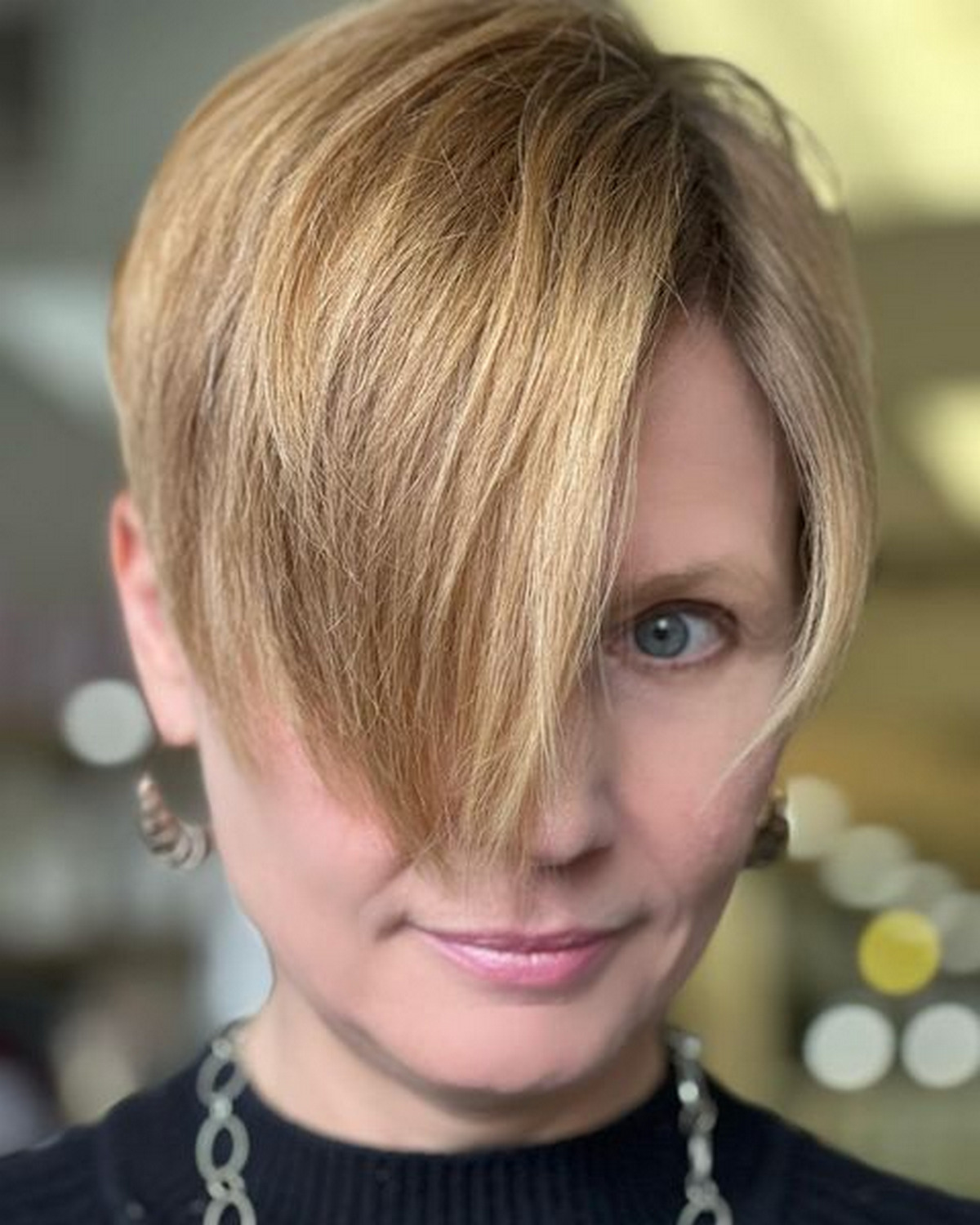 Long Pixie Cut With Bangs