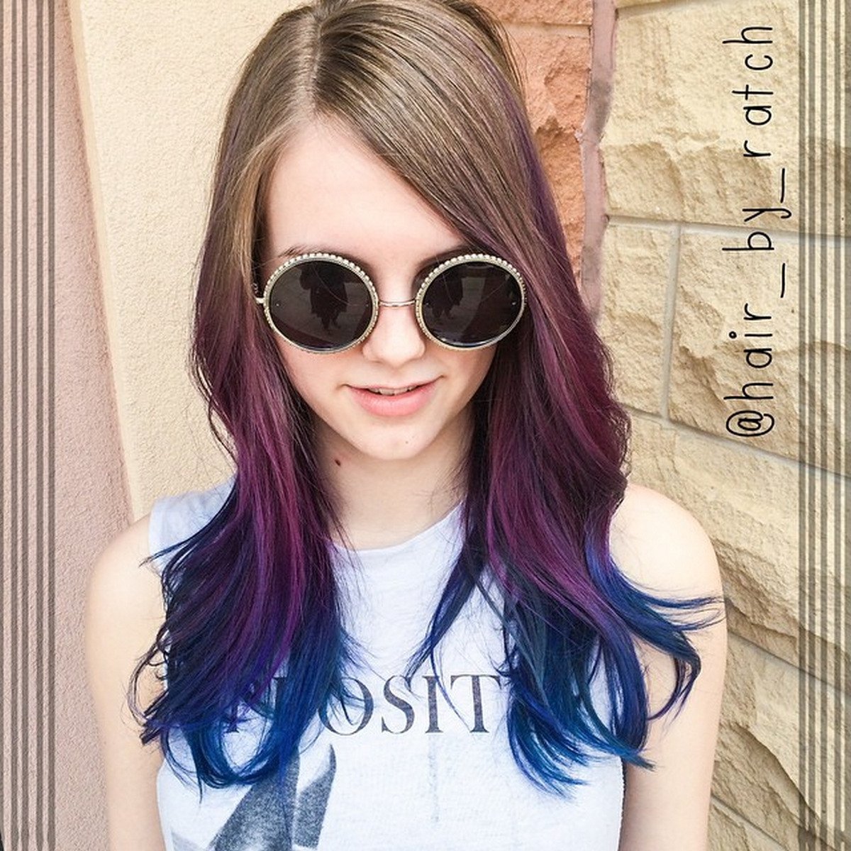 Purple Ombre With Blue