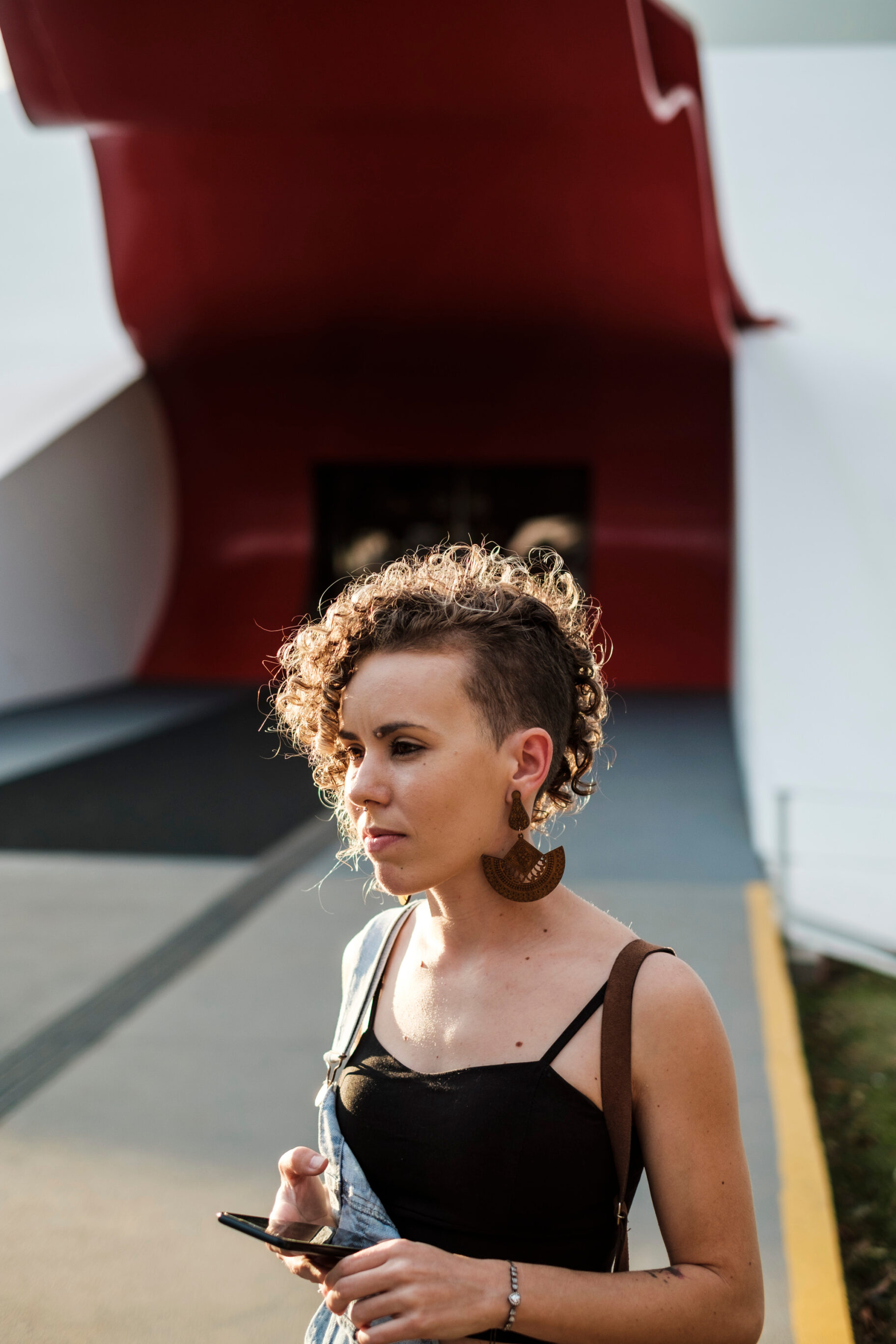 Short Curly Hair With Shaved Sides