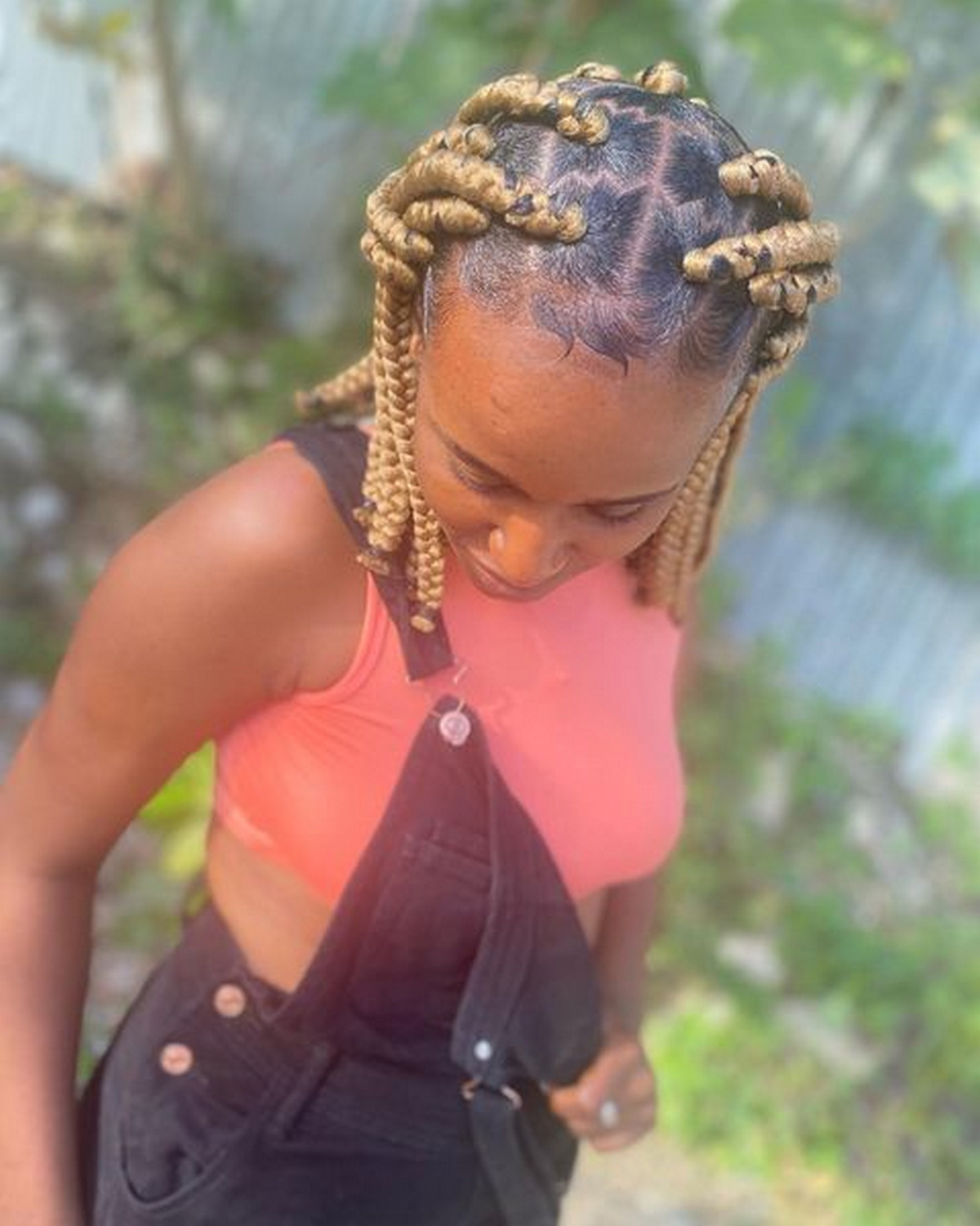 Short Hair Blonde Box Braids