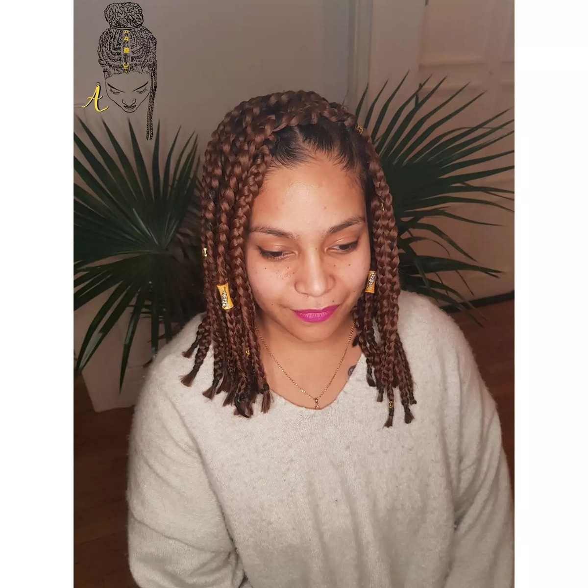 Caramel Short Box Braids