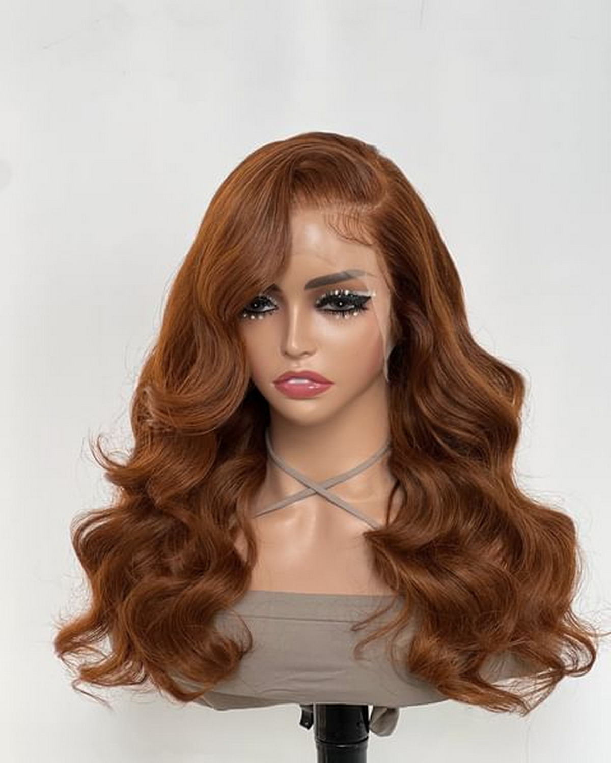 Chocolate Light Chestnut Brown Color Body Wave Hair Lace Front