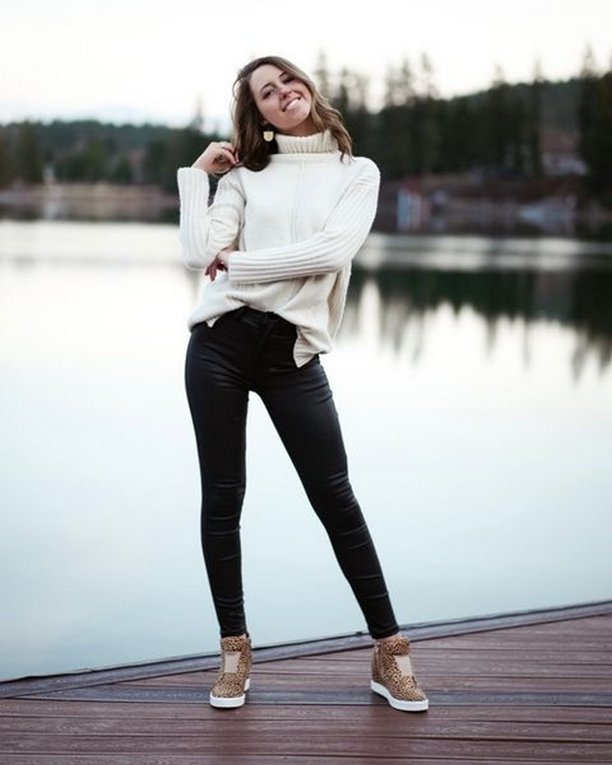 Turtleneck Sweater And Skinny Pants