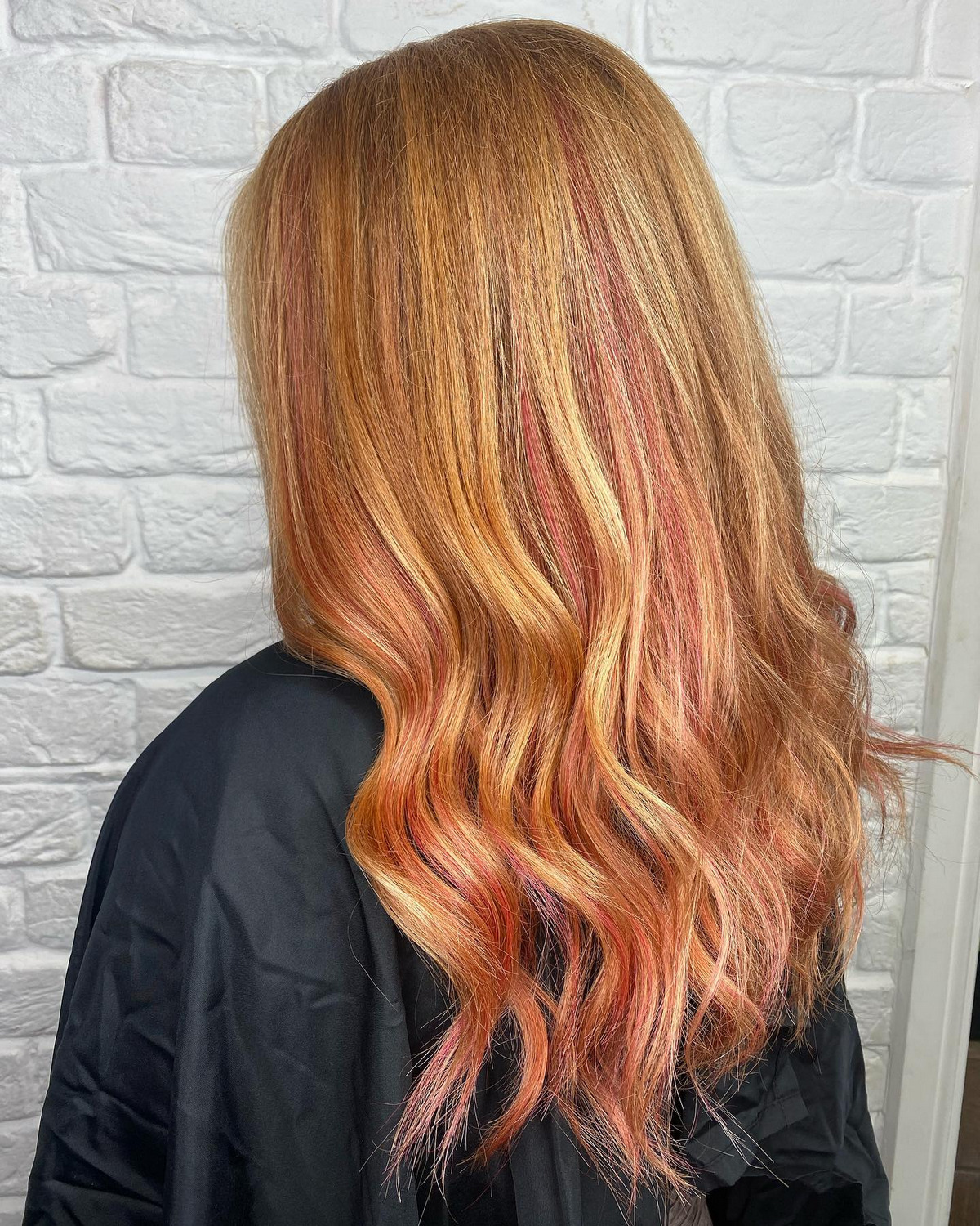 Gold Copper Balayage With Rose Gold Copper