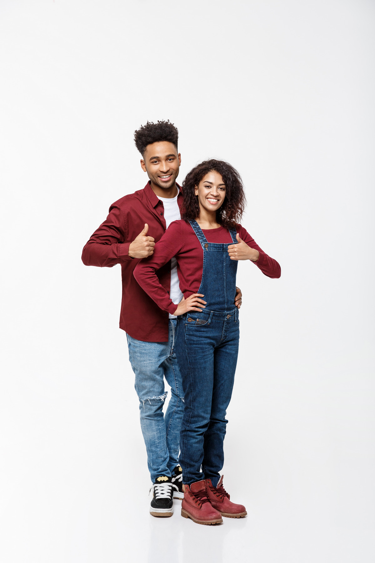 Bib Pants With Long Sleeve T-shirt For Women And T-shirt, Shirt Jacket With Khaki Pants For Men
