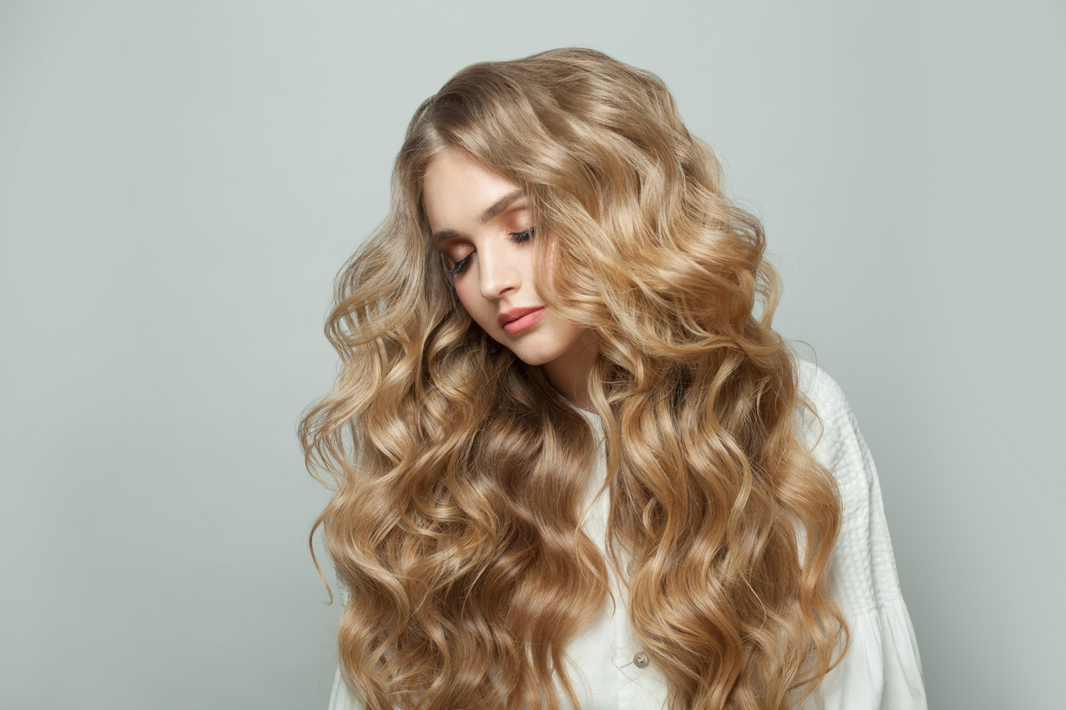 Long Curly Strawberry Blonde Hair