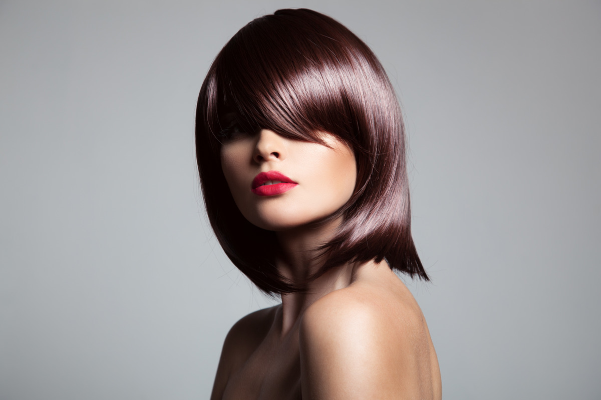 Short, Glossy Auburn Brown Hair