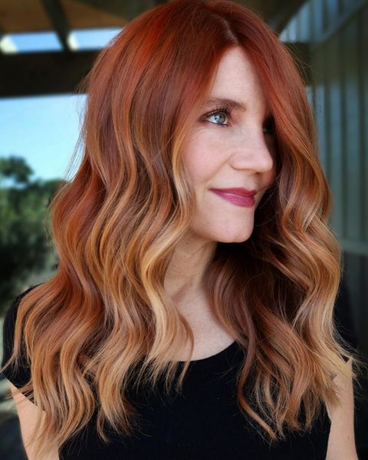 Creamy Copper Balayage