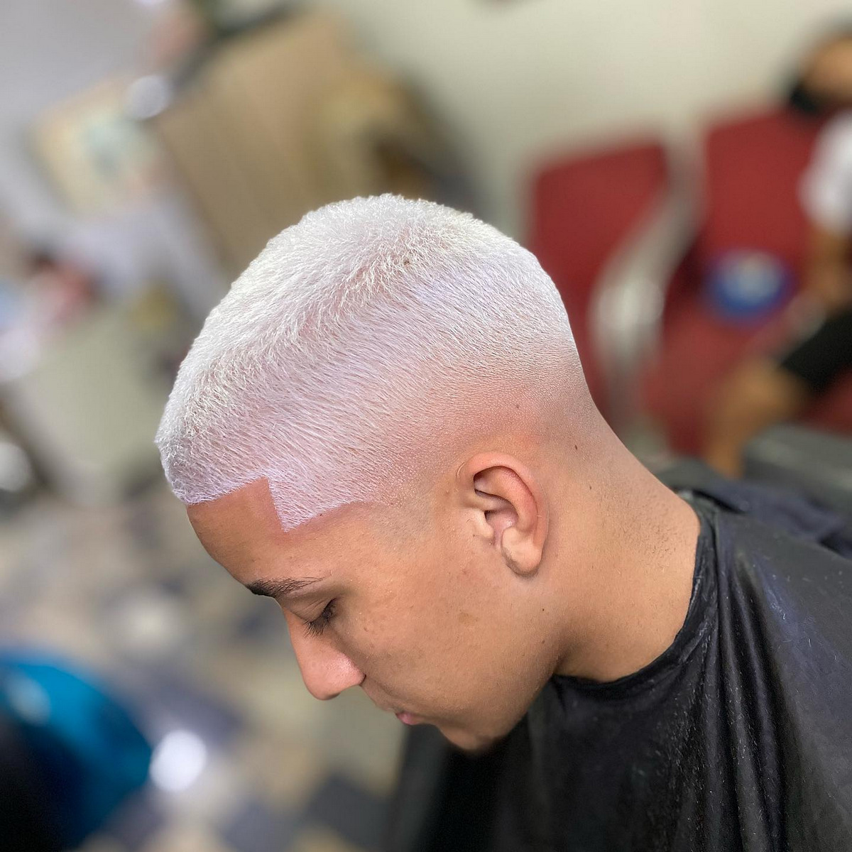 Short Taper Fade Sliver Hair