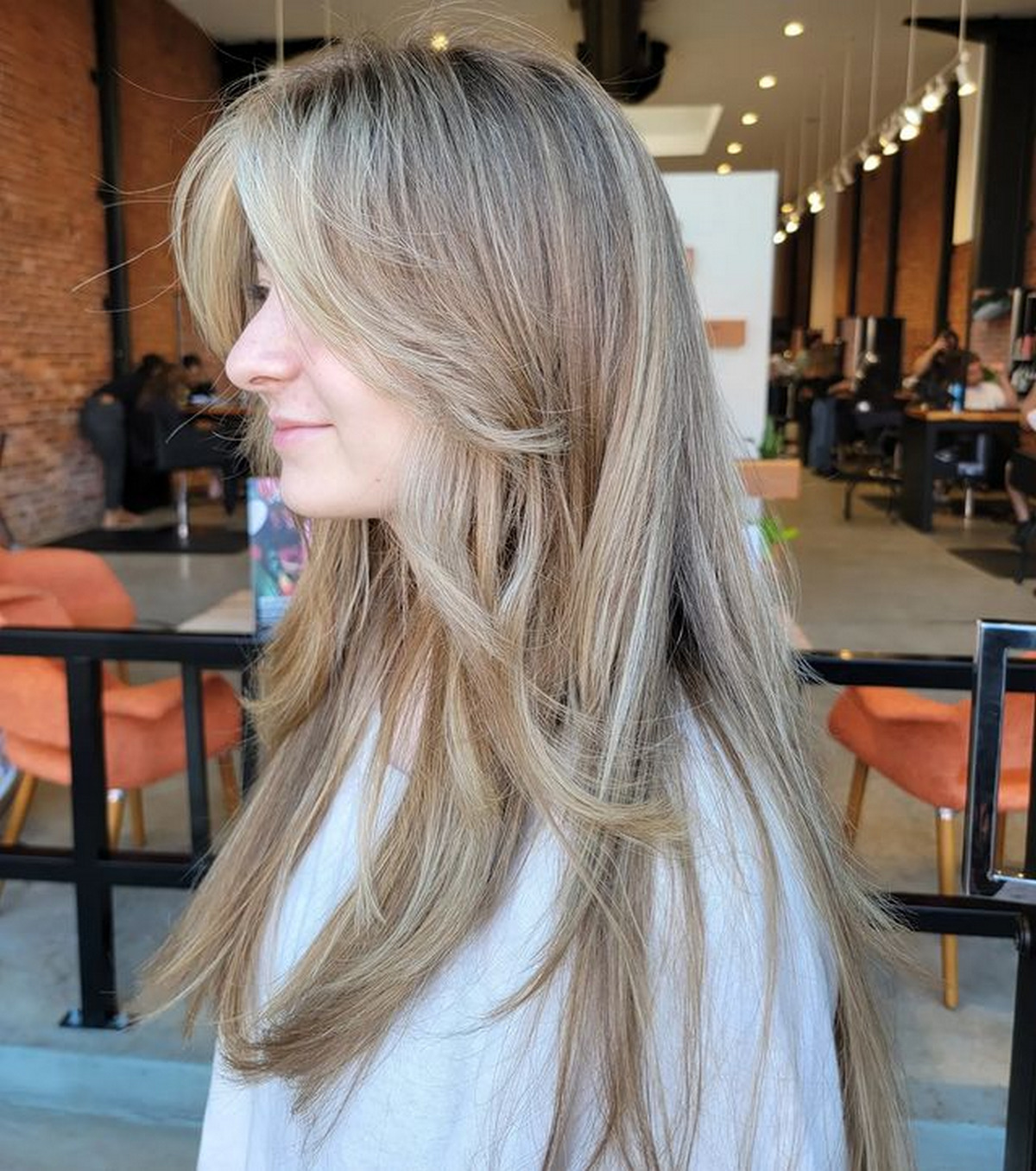 Long Layers With Side-swept Bangs
