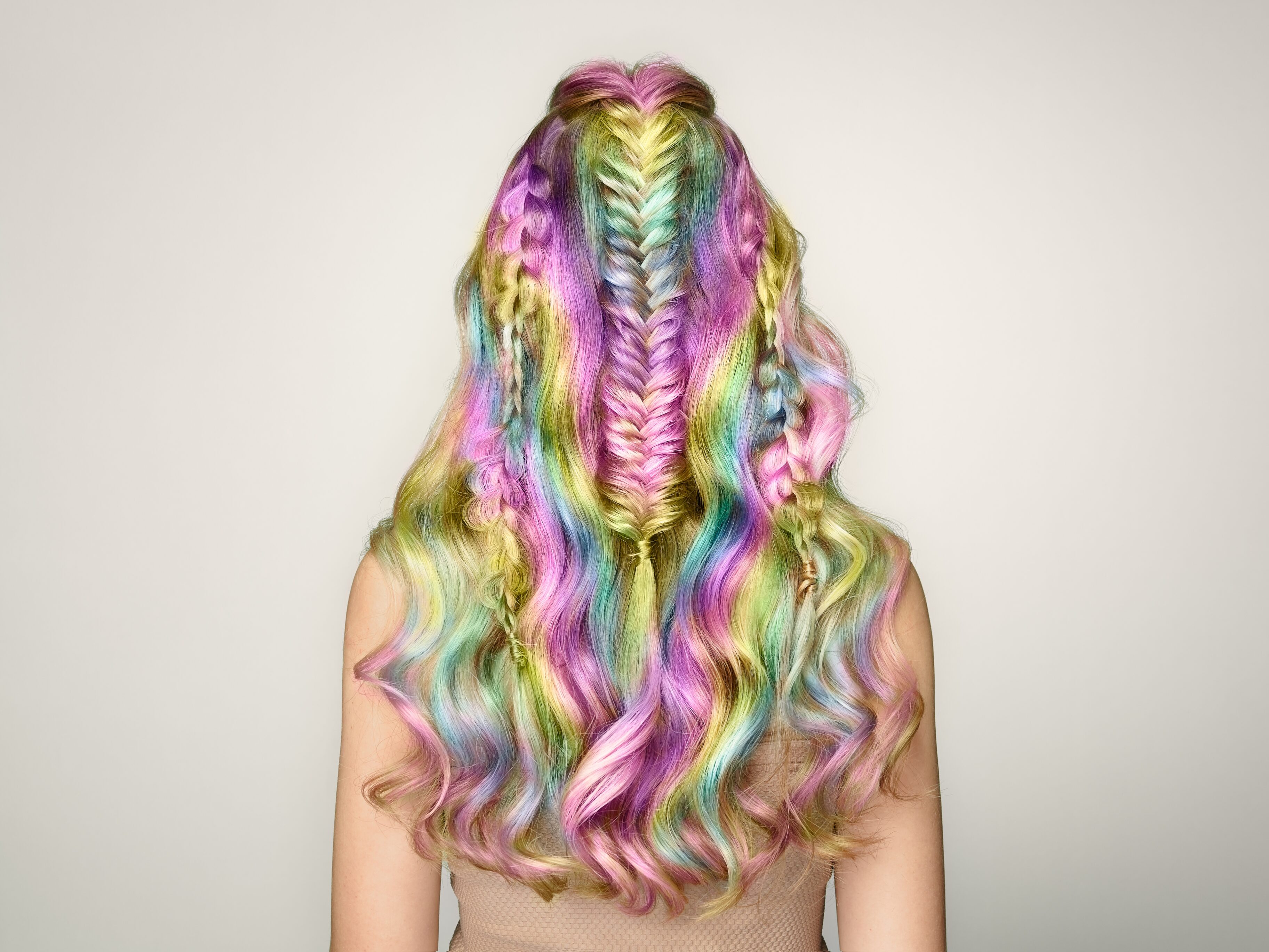 Purple Rainbow Hairstyle