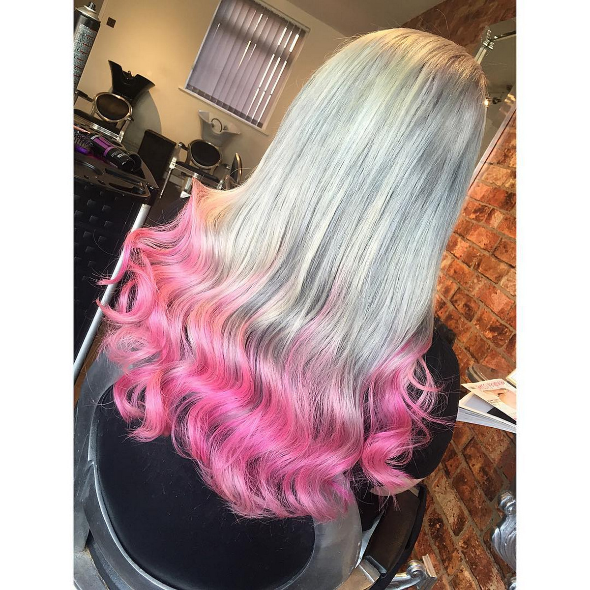 Silver To Pink Ombre 