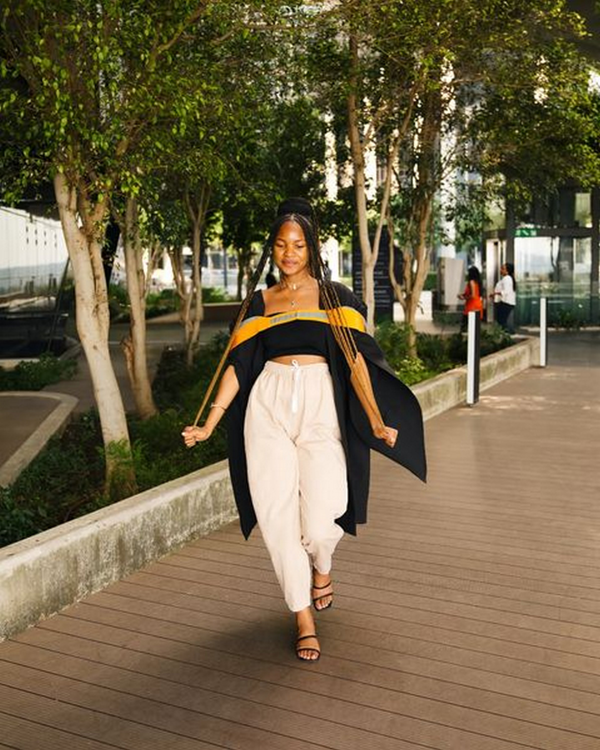 Strapless Crop Top With Jogger Pants