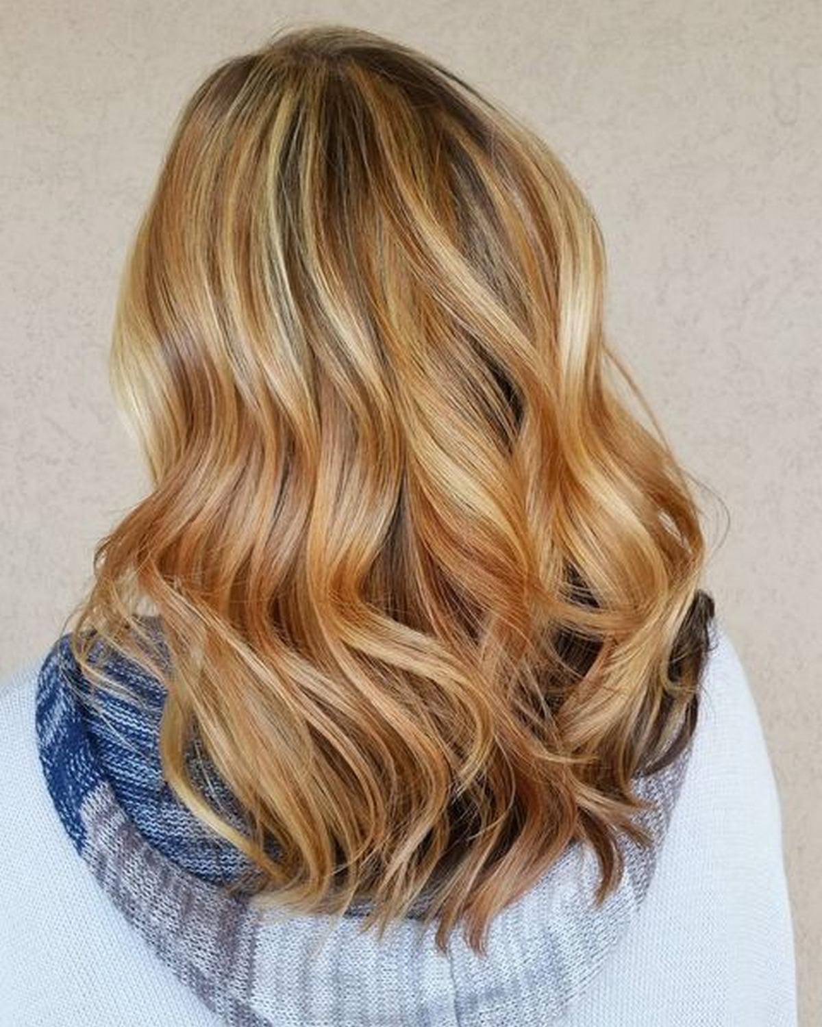 Strawberry Blonde Hair with Dark Underlayers