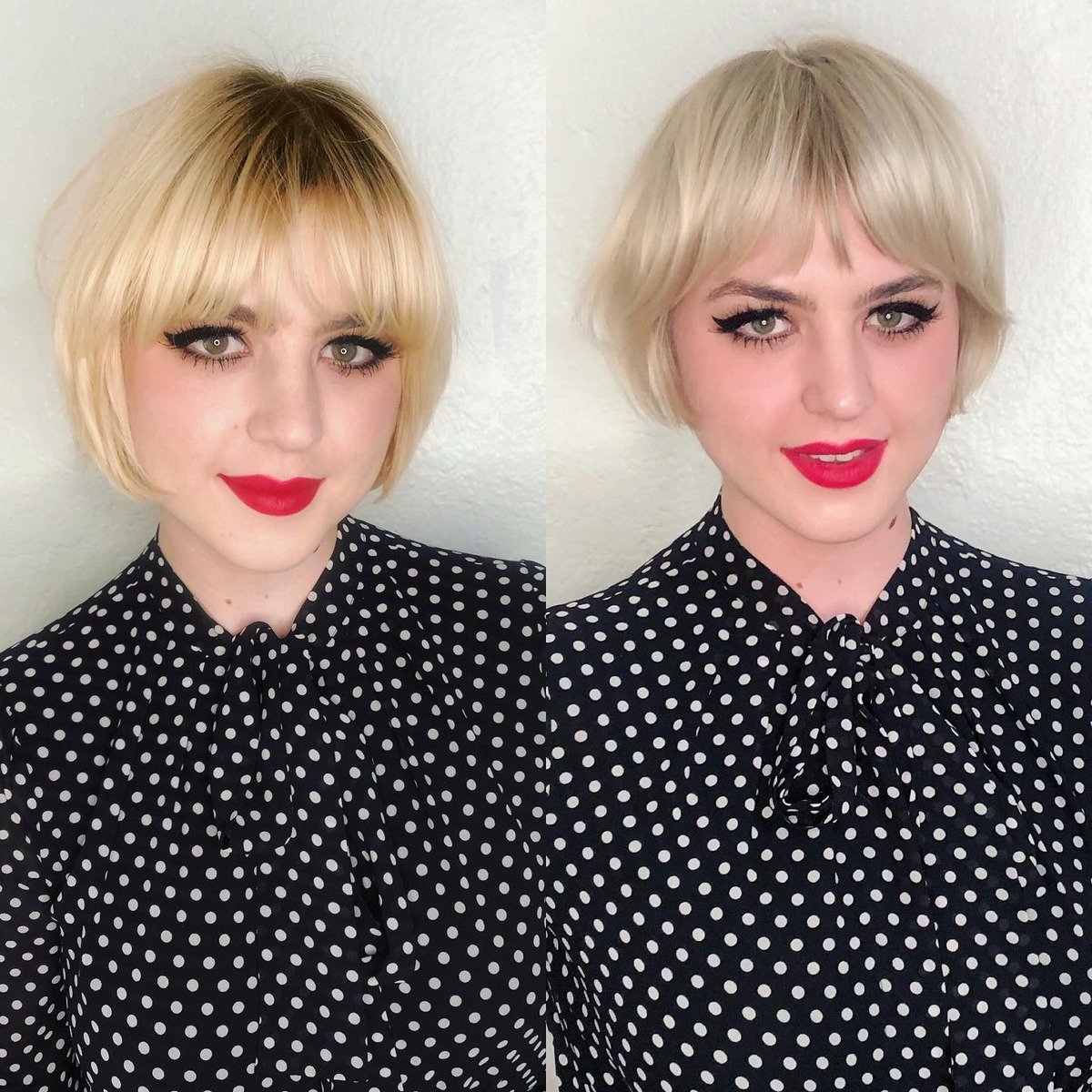 Short Bob Hairstyle With Curtain Bangs