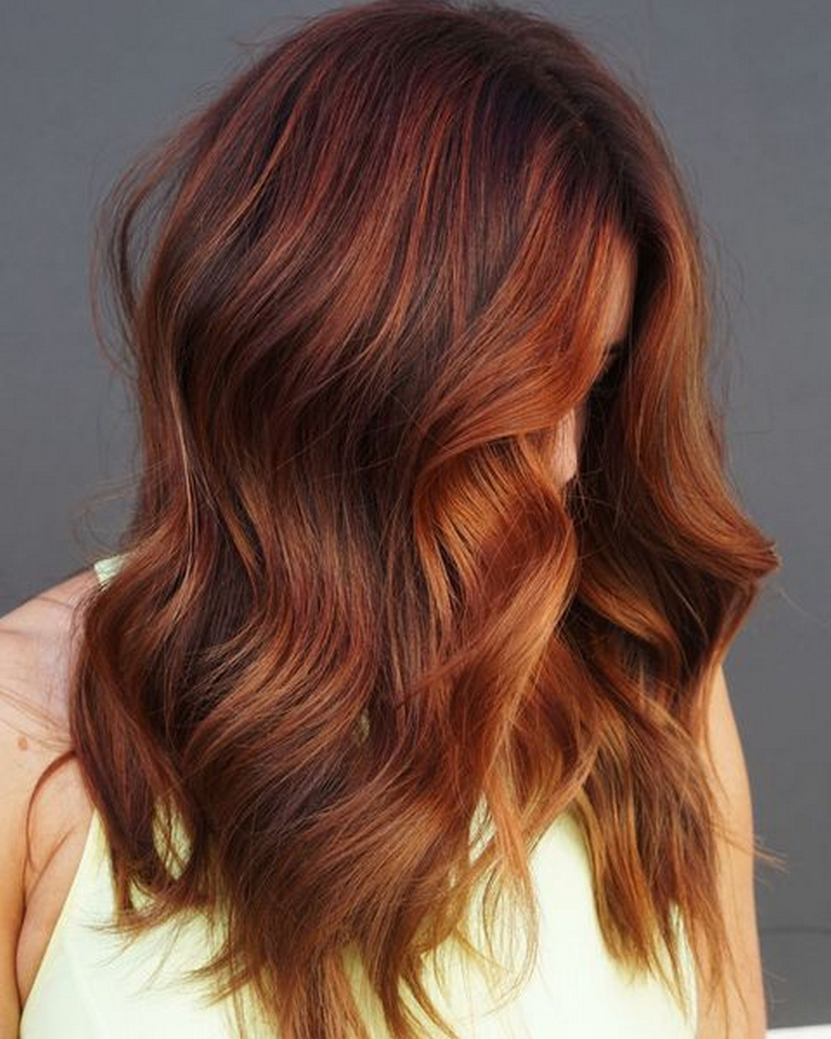 Blazing Ginger Brown Waves Hair