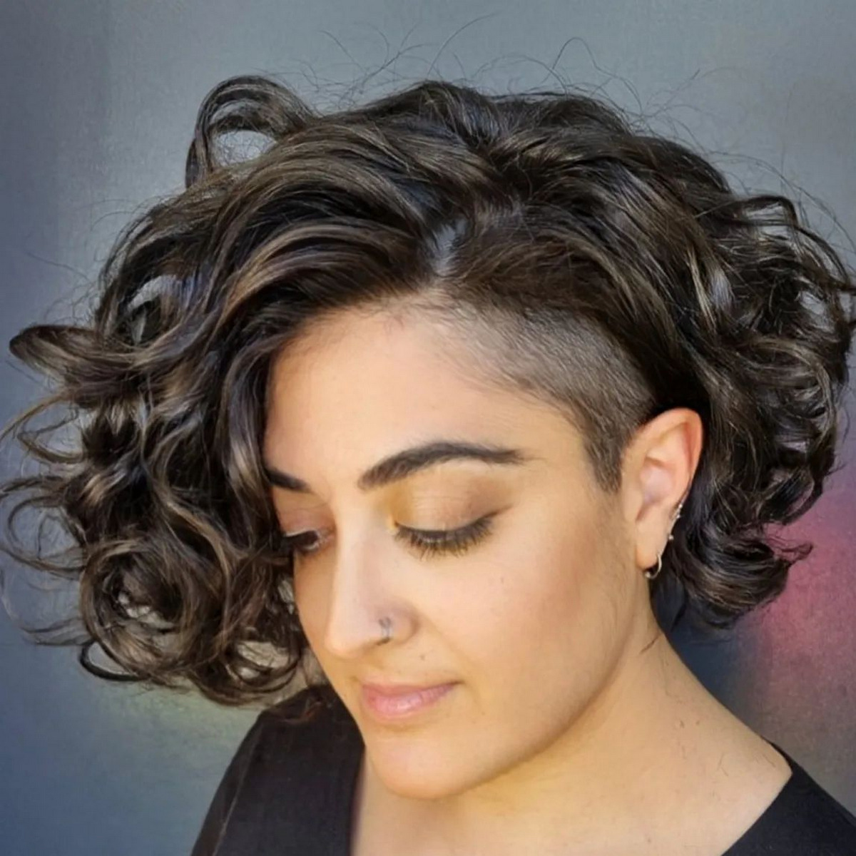Choppy Medium Curly Hair