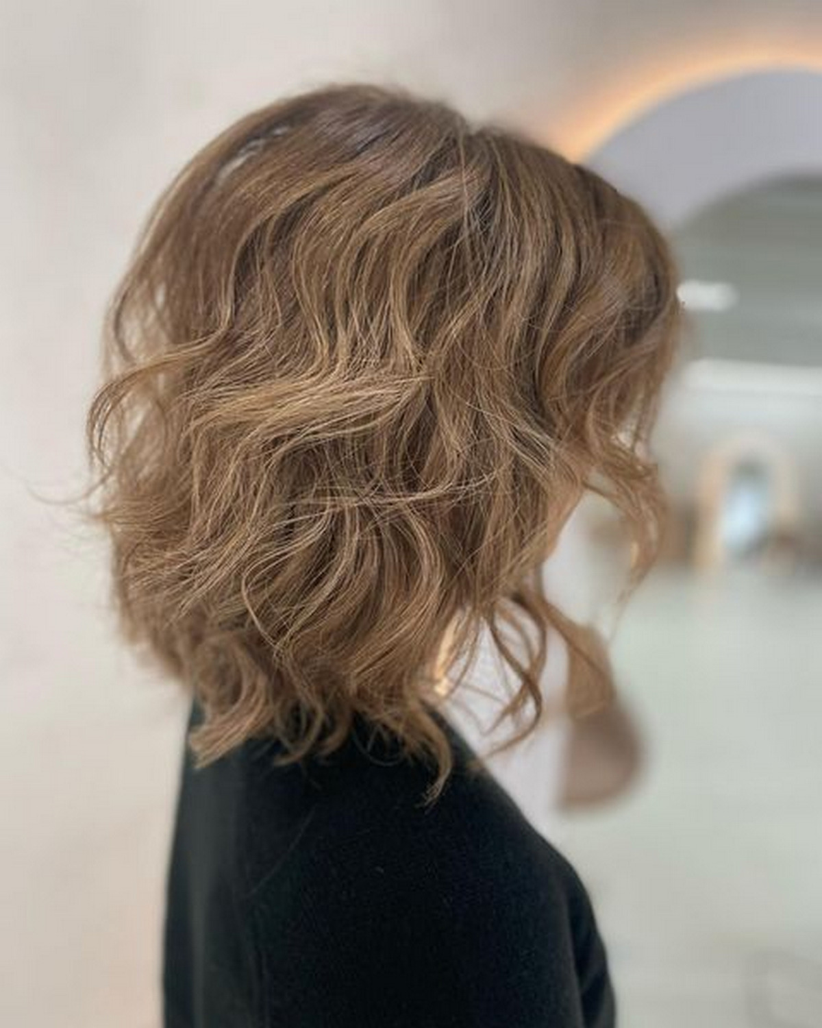 Layered Lob With Bangs