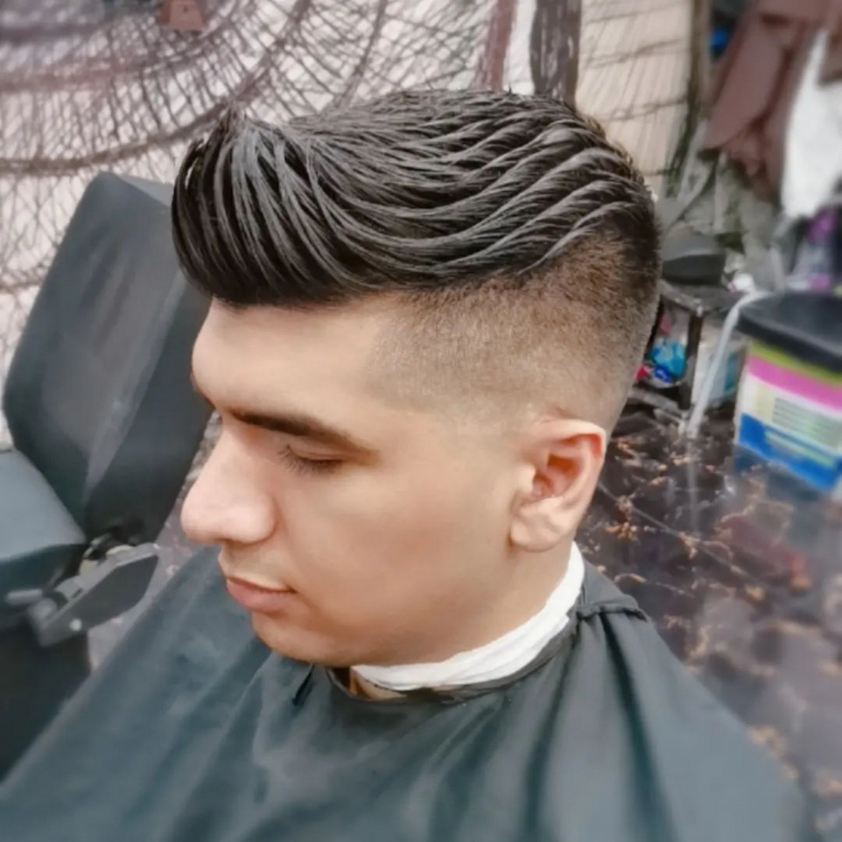 Medium Blowout Taper Fade