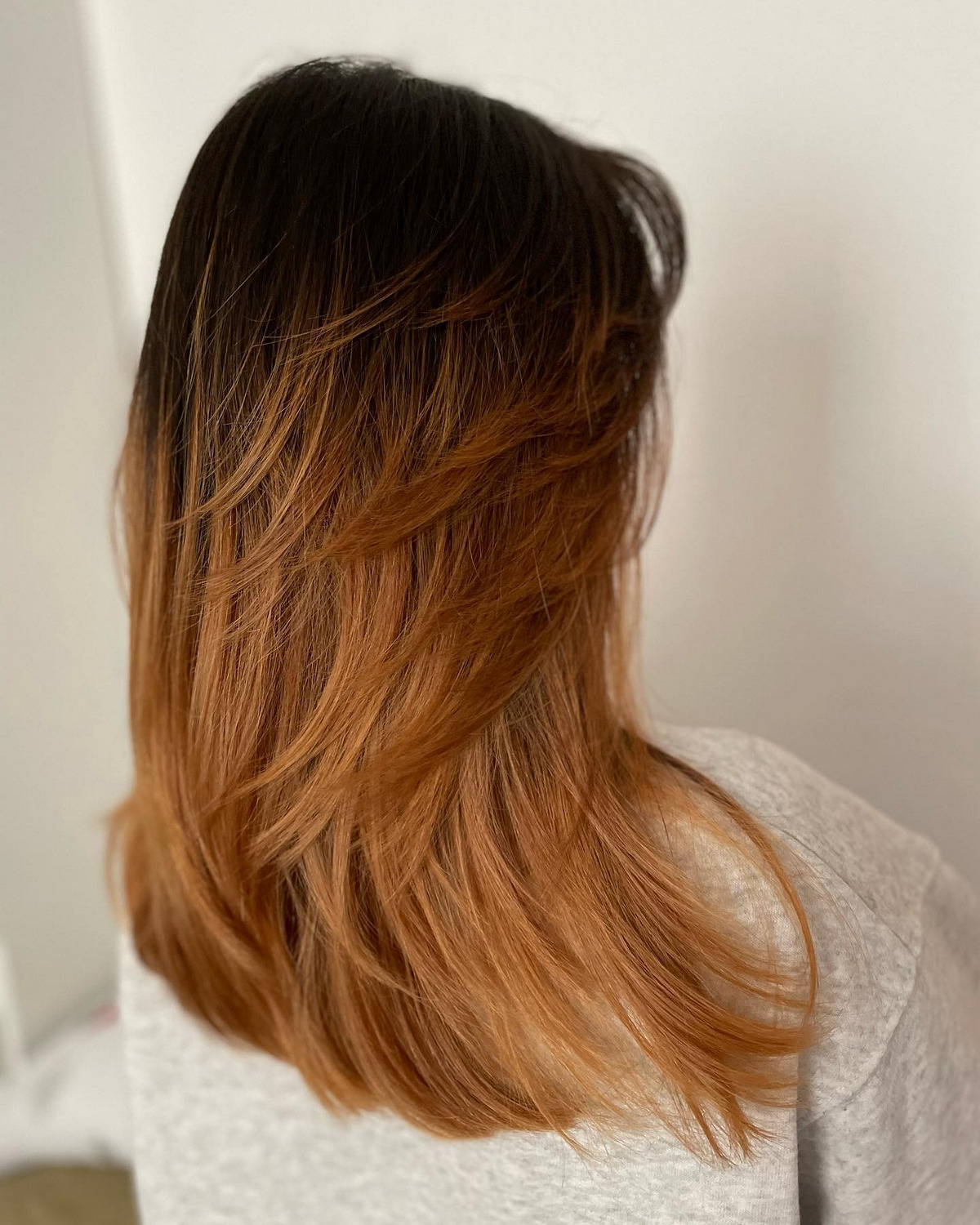 Warm Copper Ombre With Brown Copper