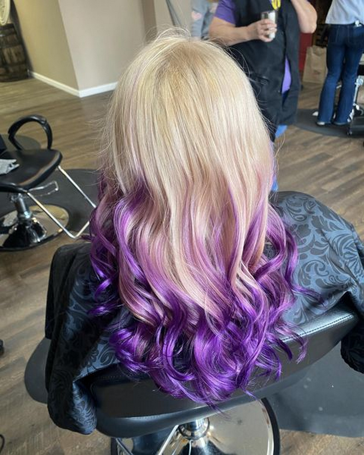Delicate Purple Ombre Curls
