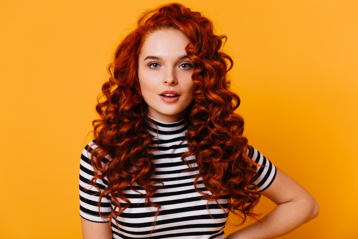Red Orange Curly Long Hair