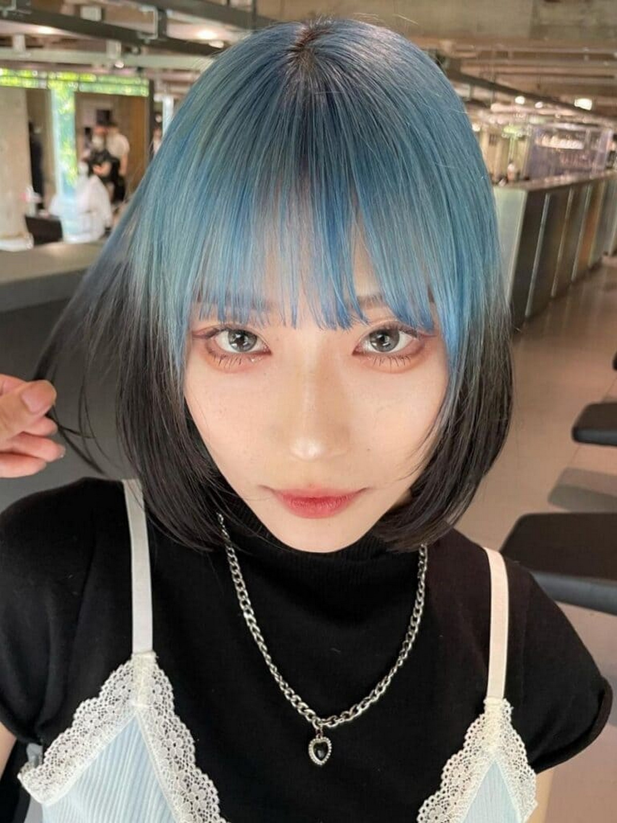 Ash Blue and Black