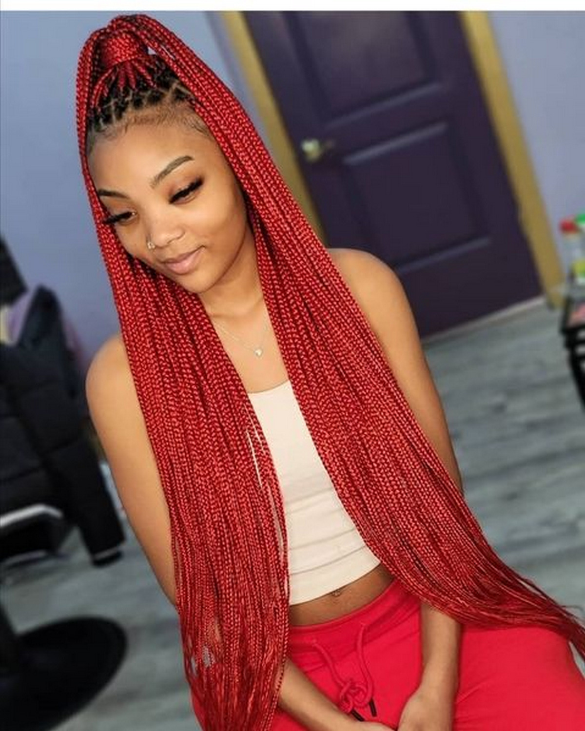 Box Braid Mahogany Hair