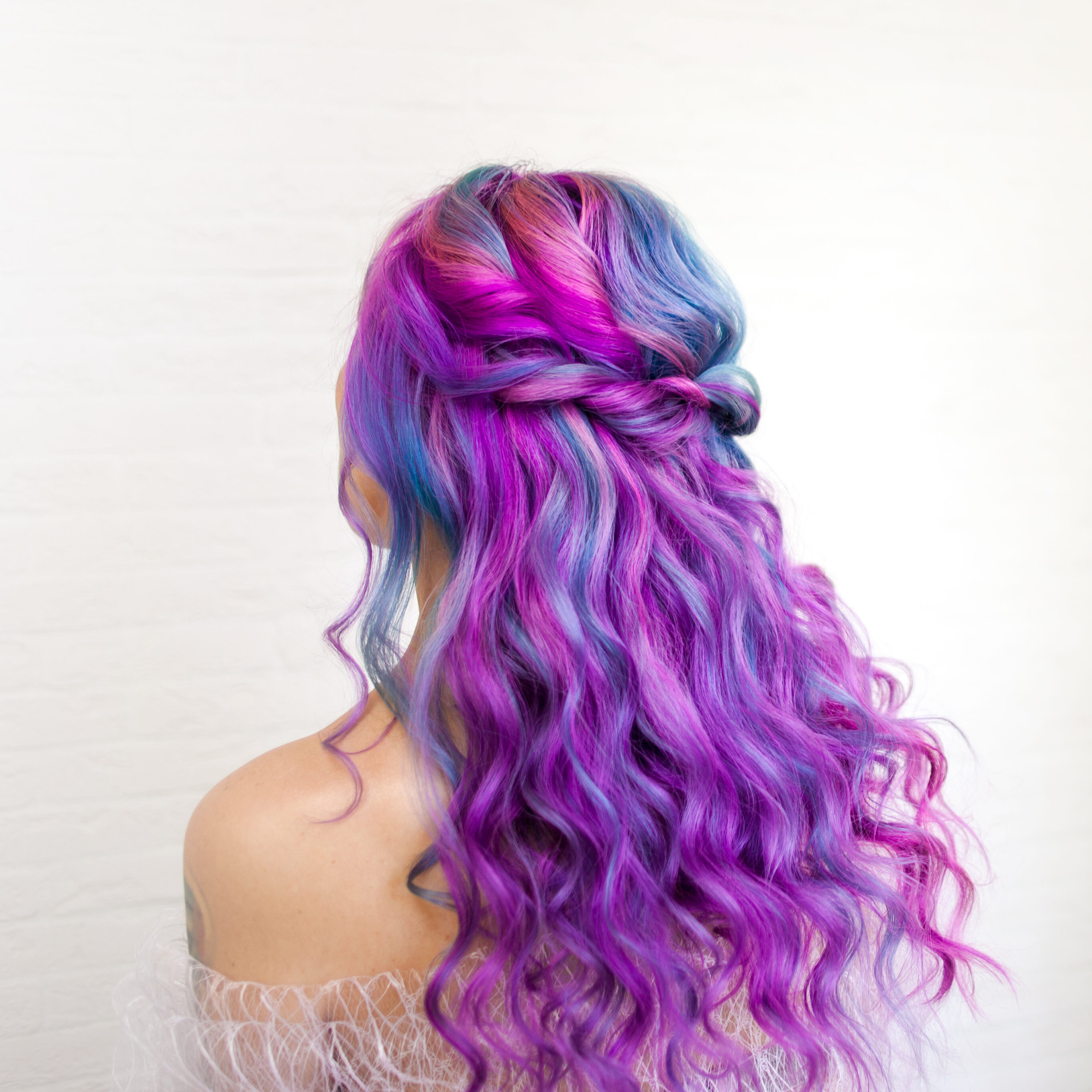 Magenta To Purple Ombre Hair