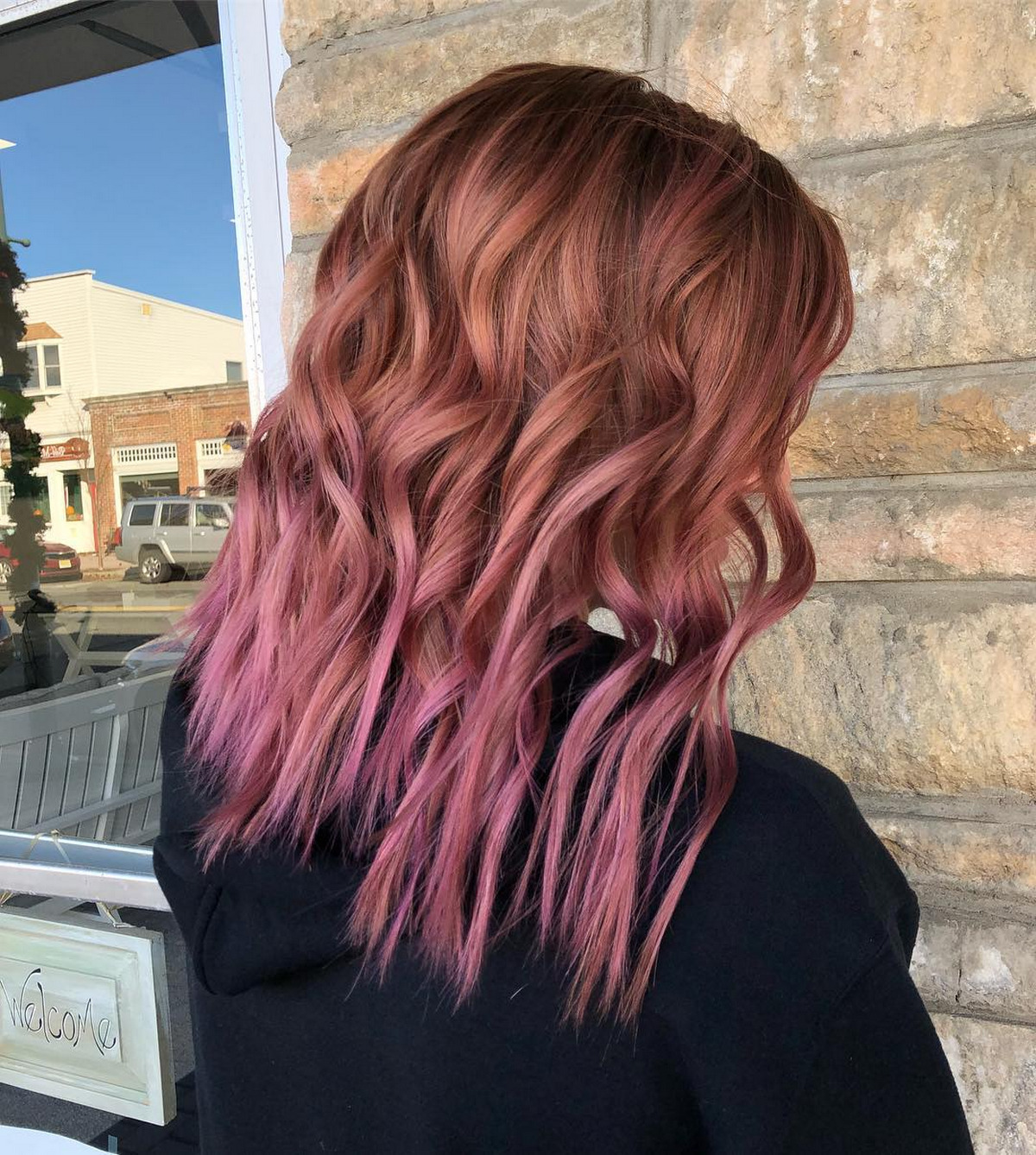 Rose Brown And Pink Ombre