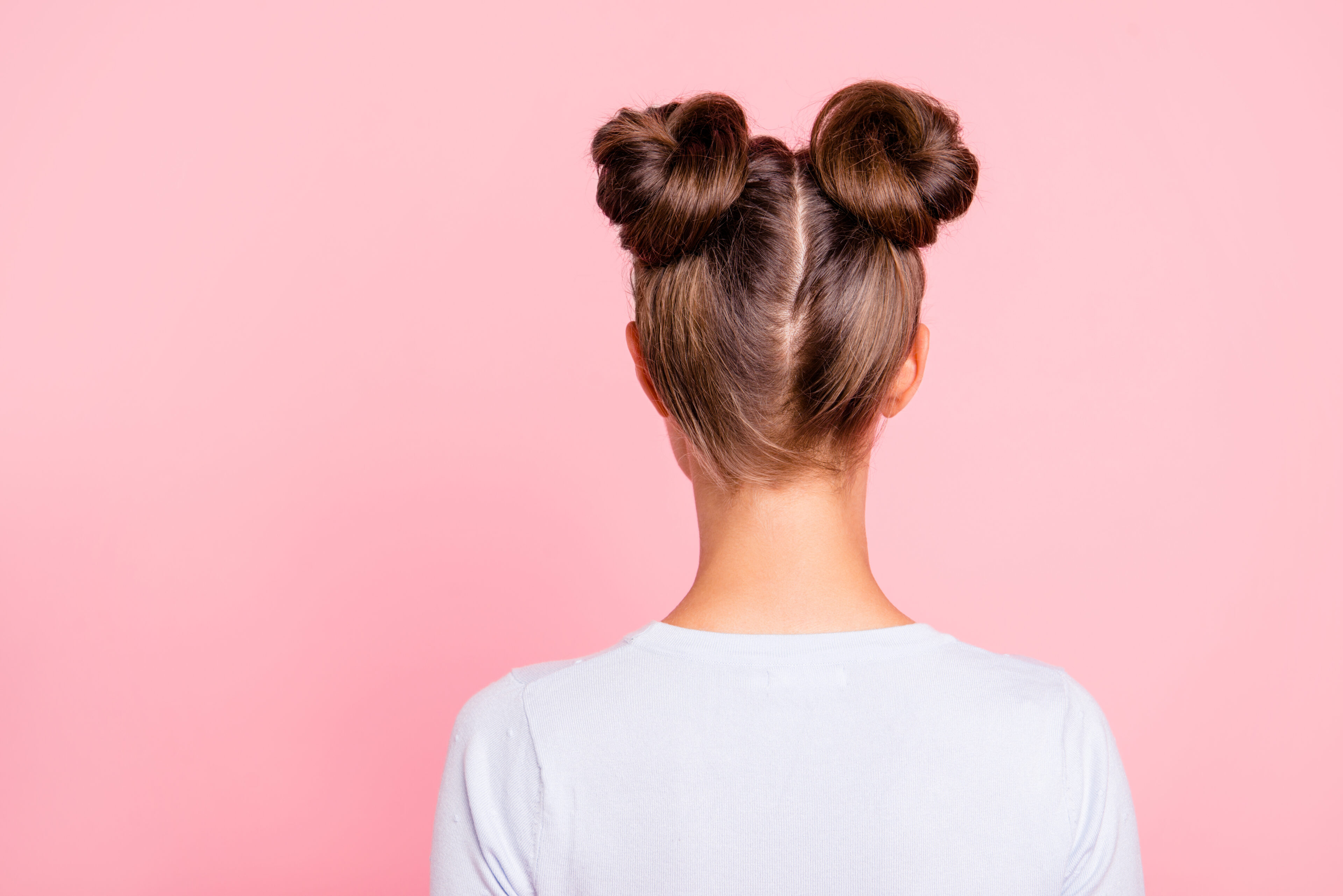 Two Buns Cinnamon Brown Hair