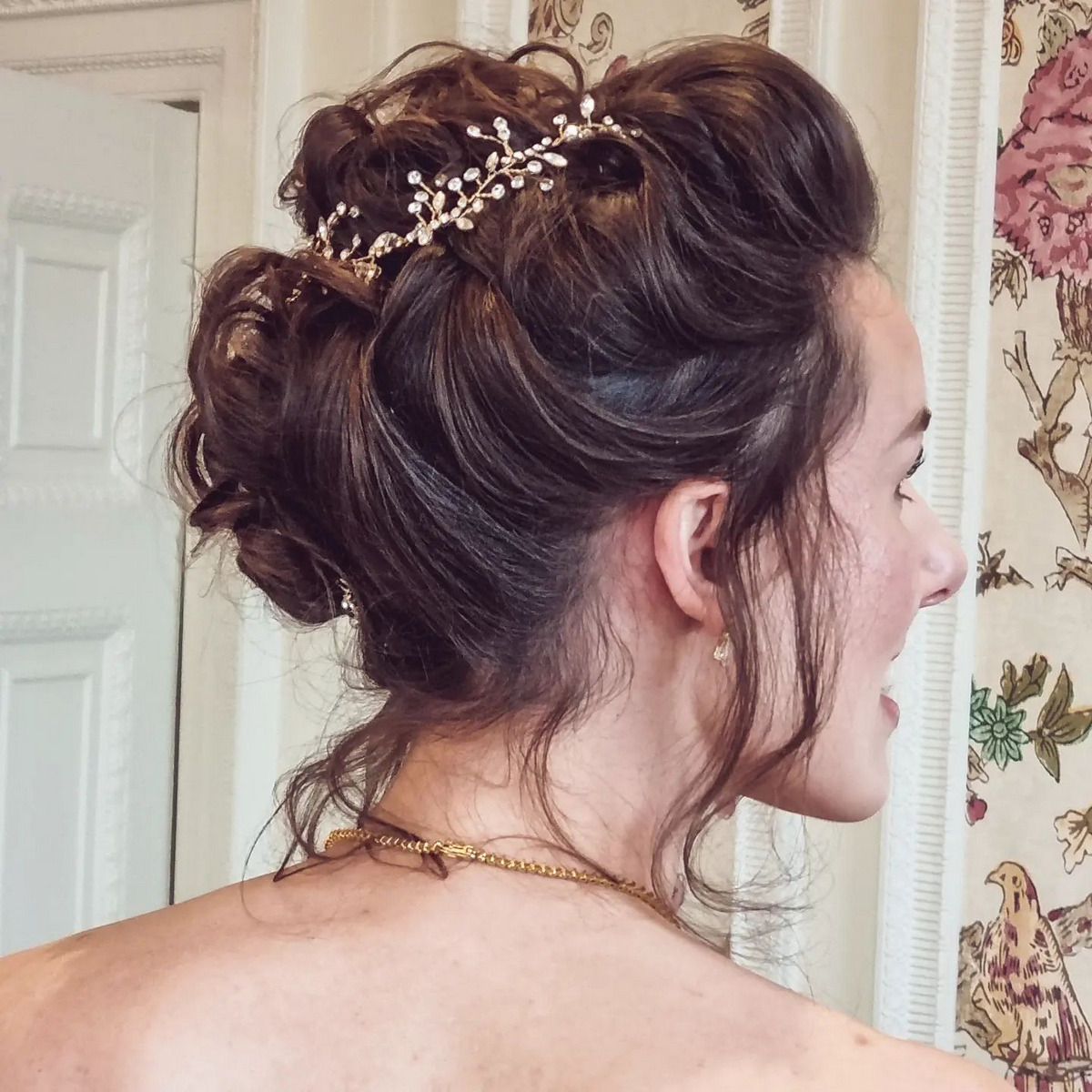 Updo With Loose Tendrils