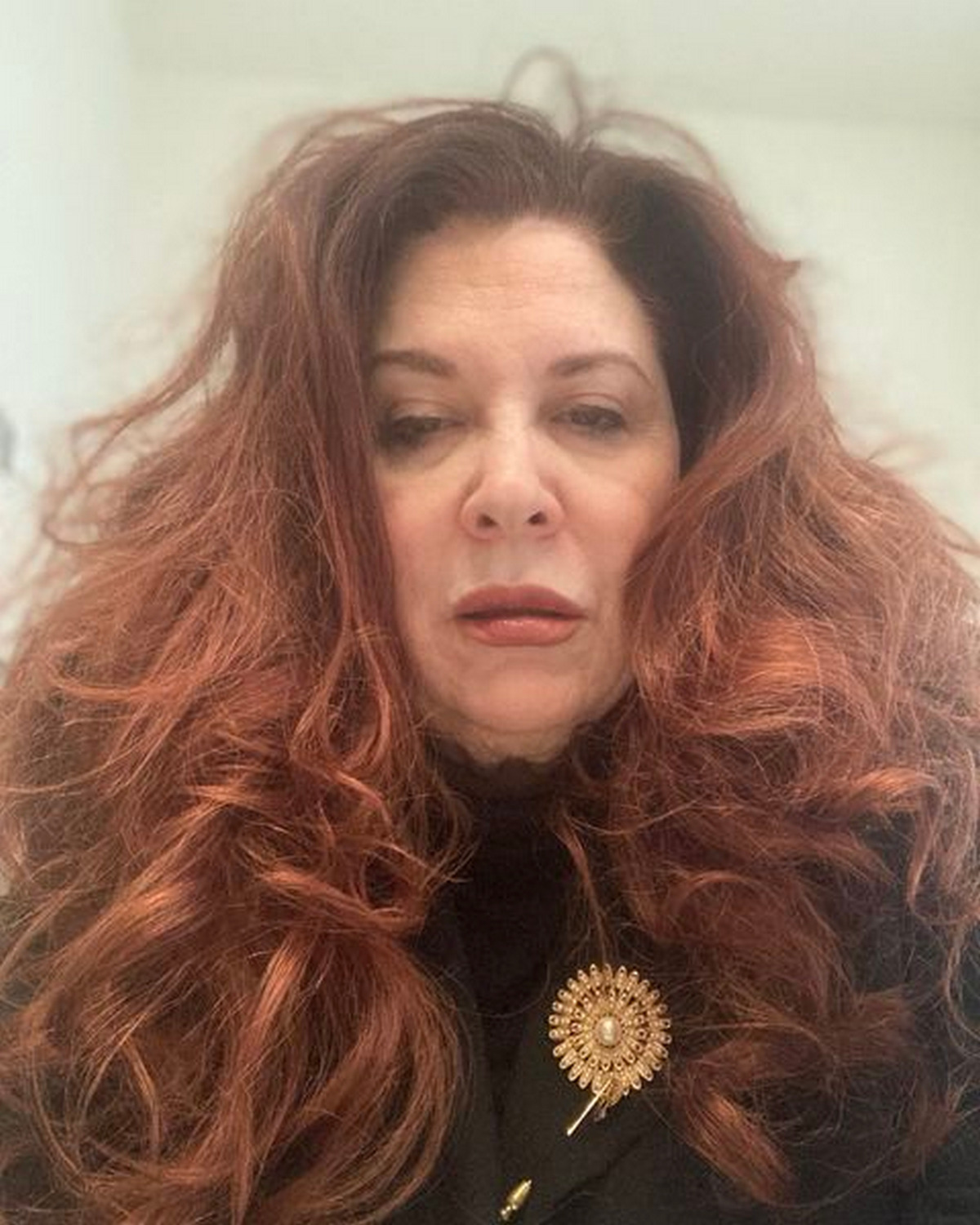 Red Hairstyle for Older Women
