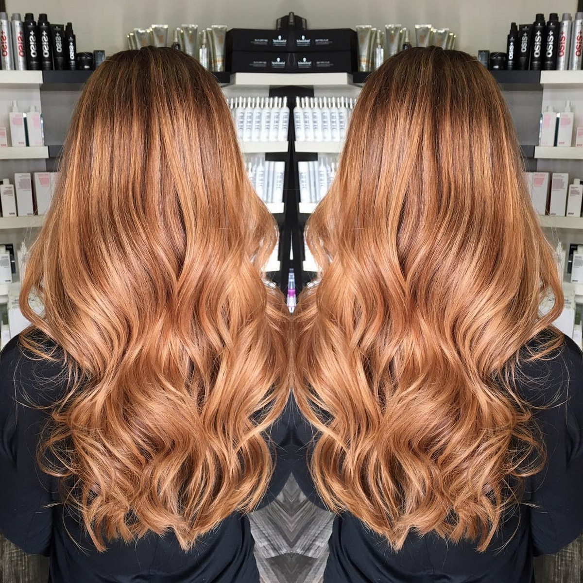 Balayaged Strawberry Blonde Hair