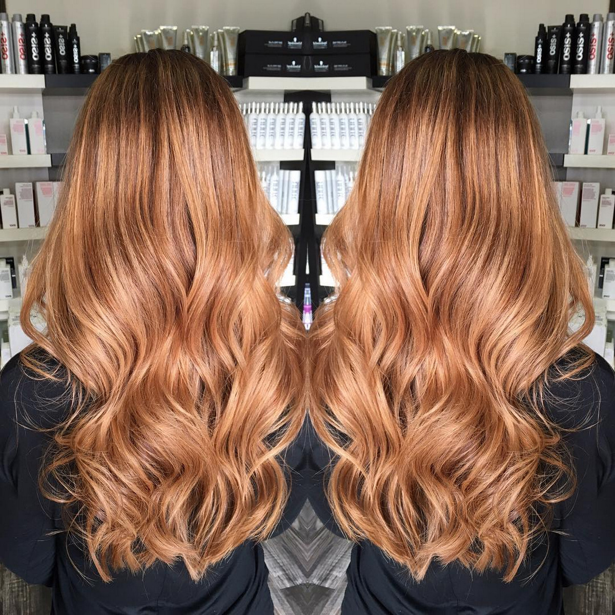 Balayaged Strawberry Blonde Hair