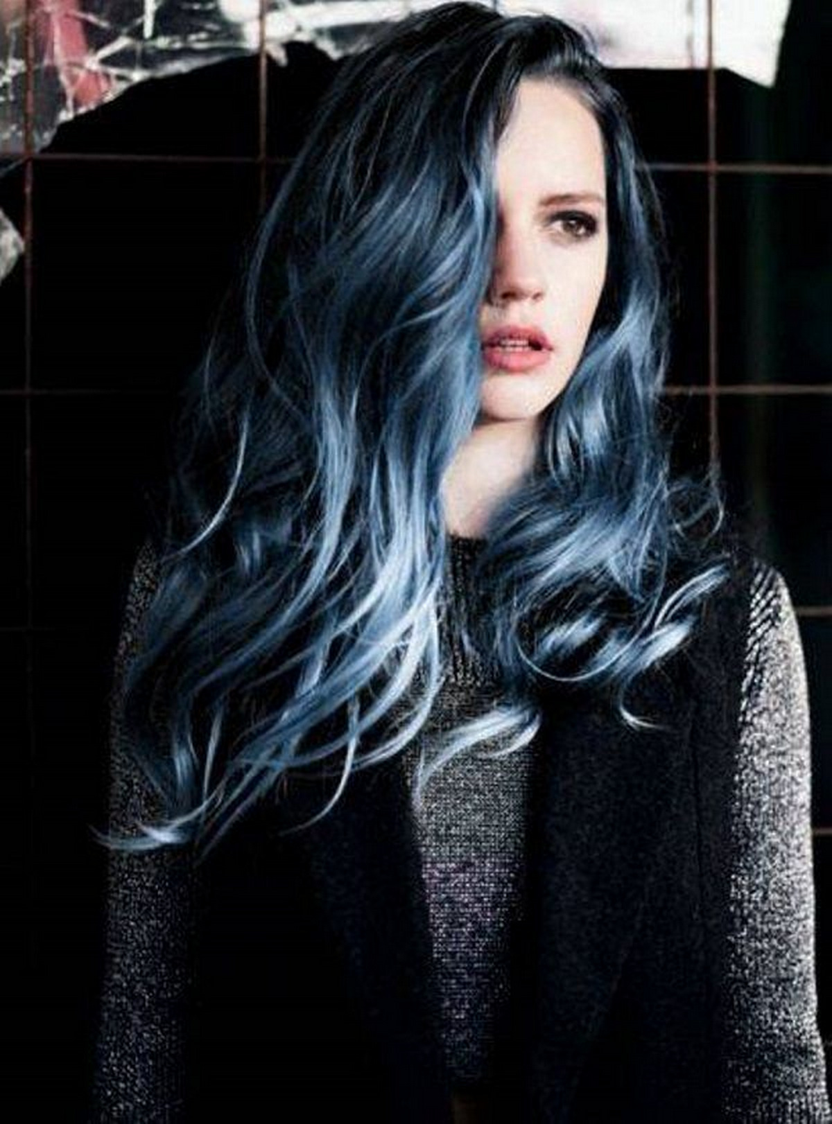 Navy blue hair color
